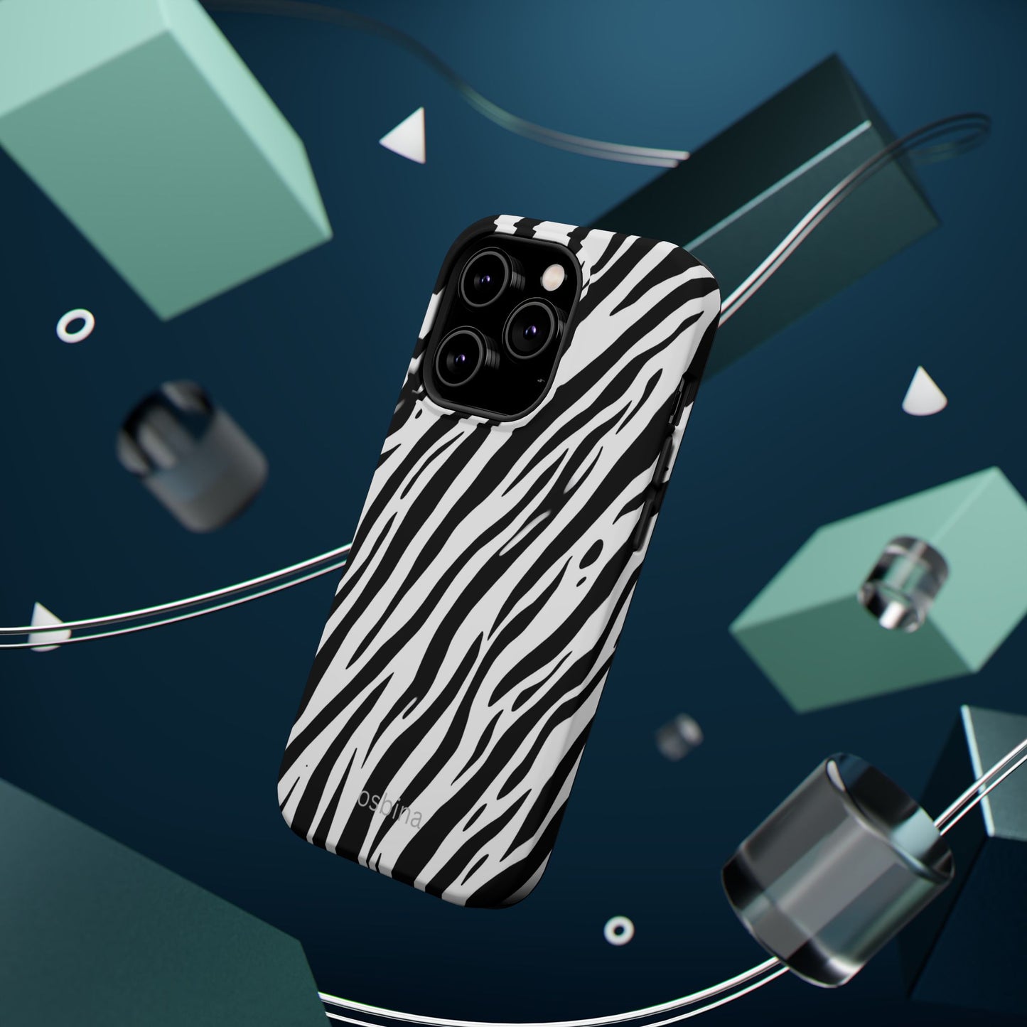 osbina | MagSafe Compatible for iPhone | The Bengal Bold Stripe Case in White + Black | The Season Collective