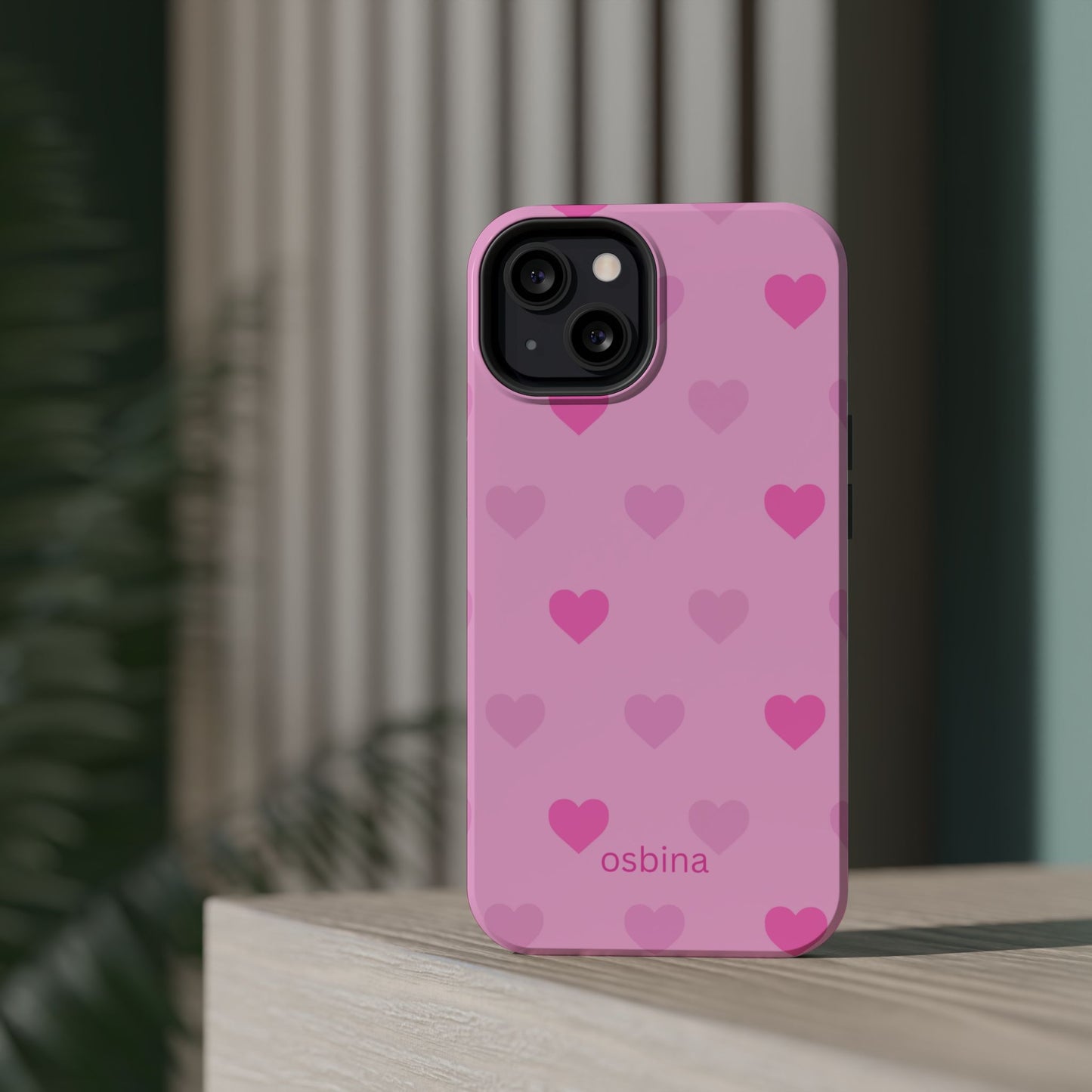 osbina | MagSafe compatible for iPhone | The Blushing Hearts Case | YAYOU Collection Supporting Shine Like Sable