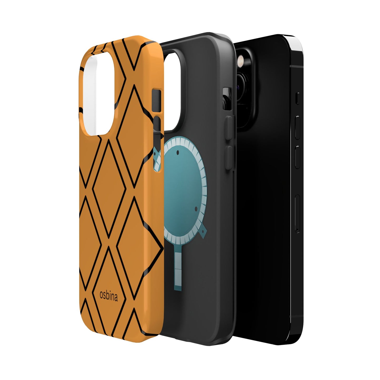 osbina | MagSafe Compatible for iPhone | Diamonds Are Your Phone’s Best Friend — The Orange + Black Diamond Case | The Season Collective