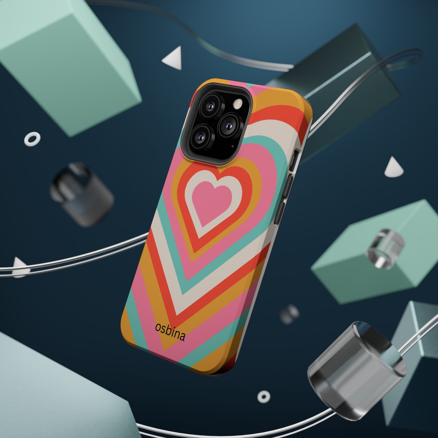 osbina | MagSafe compatible for iPhone | Heart Nouveau Phone Case | Modern Muse Collection