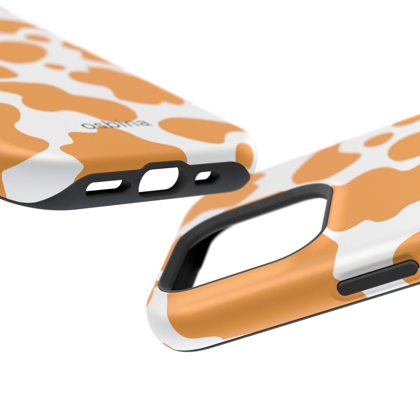 osbina | MagSafe Compatible for iPhone | Holy Cow, It’s Chic — The Orange Cow Print Case | The Season Collective