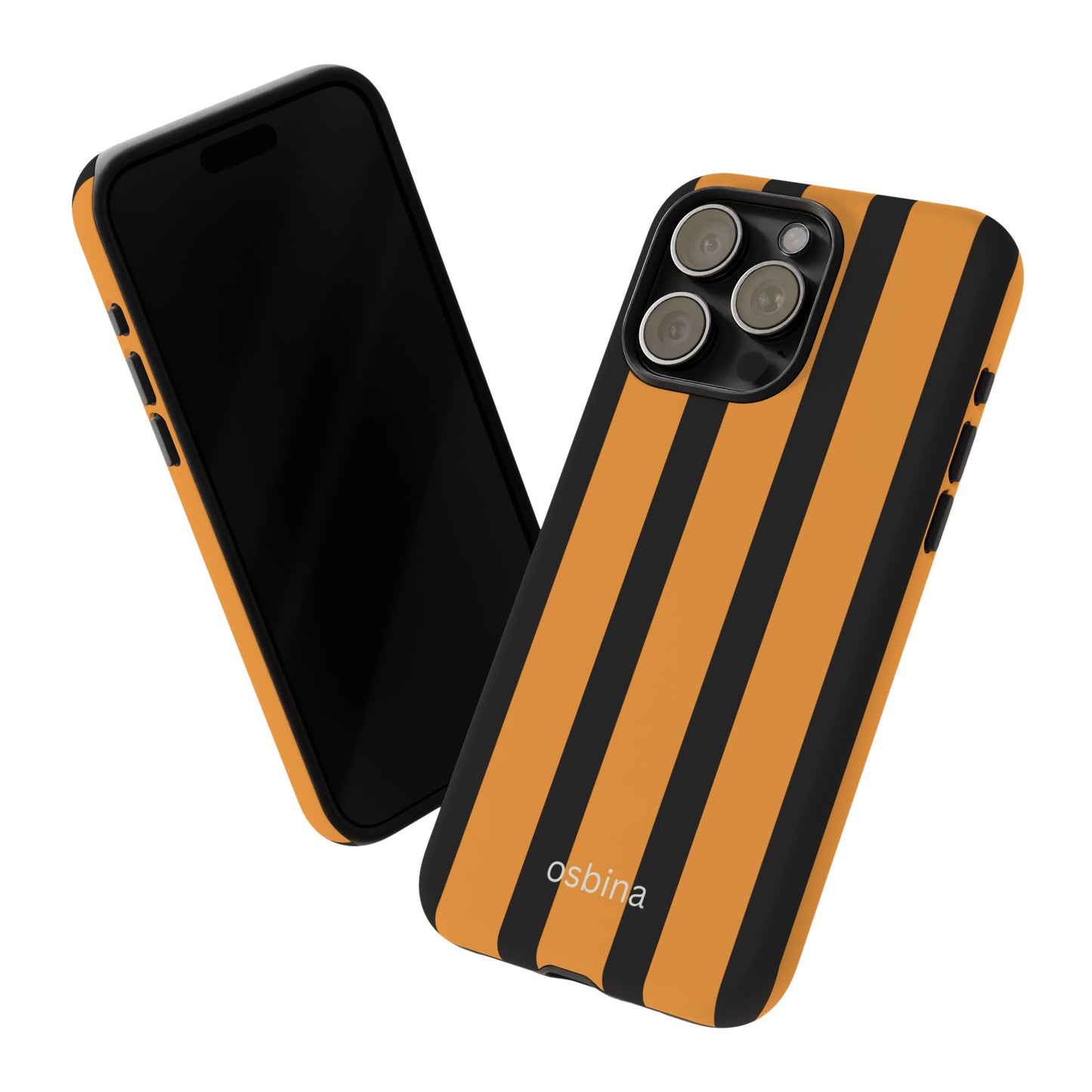 osbina | The Statement Stripe Case in Black + Orange | The Season Collective