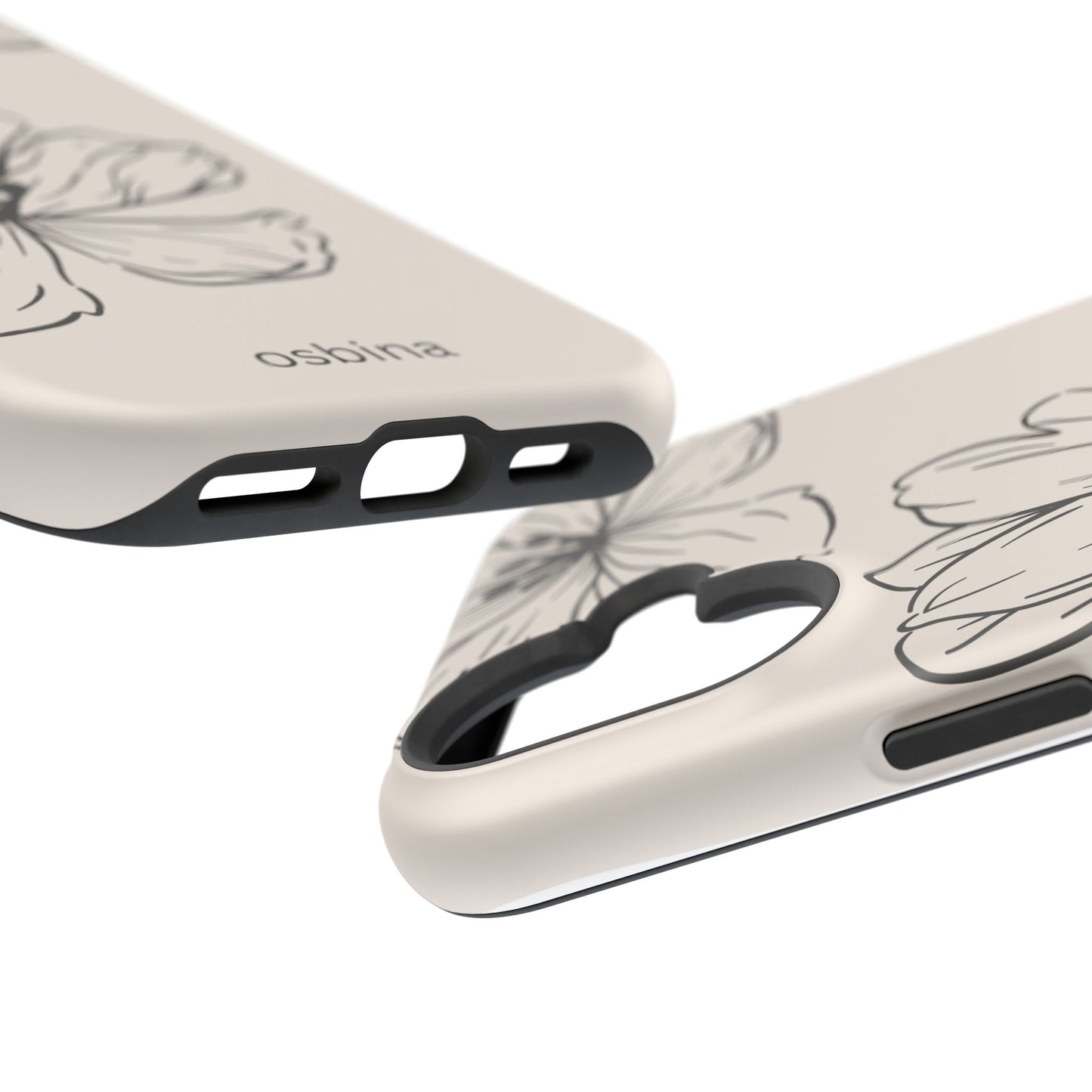 osbina | MagSafe compatible for iPhone | Poppy Whisper Phone Case | Modern Muse Collection