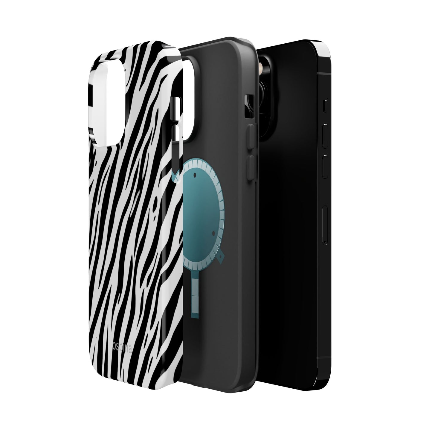 osbina | MagSafe Compatible for iPhone | The Bengal Bold Stripe Case in White + Black | The Season Collective