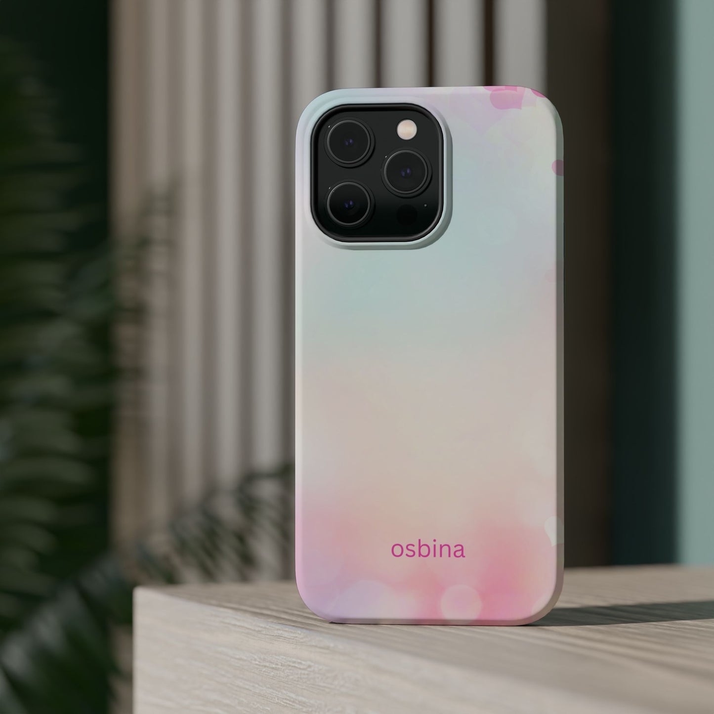 osbina | MagSafe compatible for iPhone | The Cotton Candy Hearts Case | YAYOU Collection Supporting Shine Like Sable