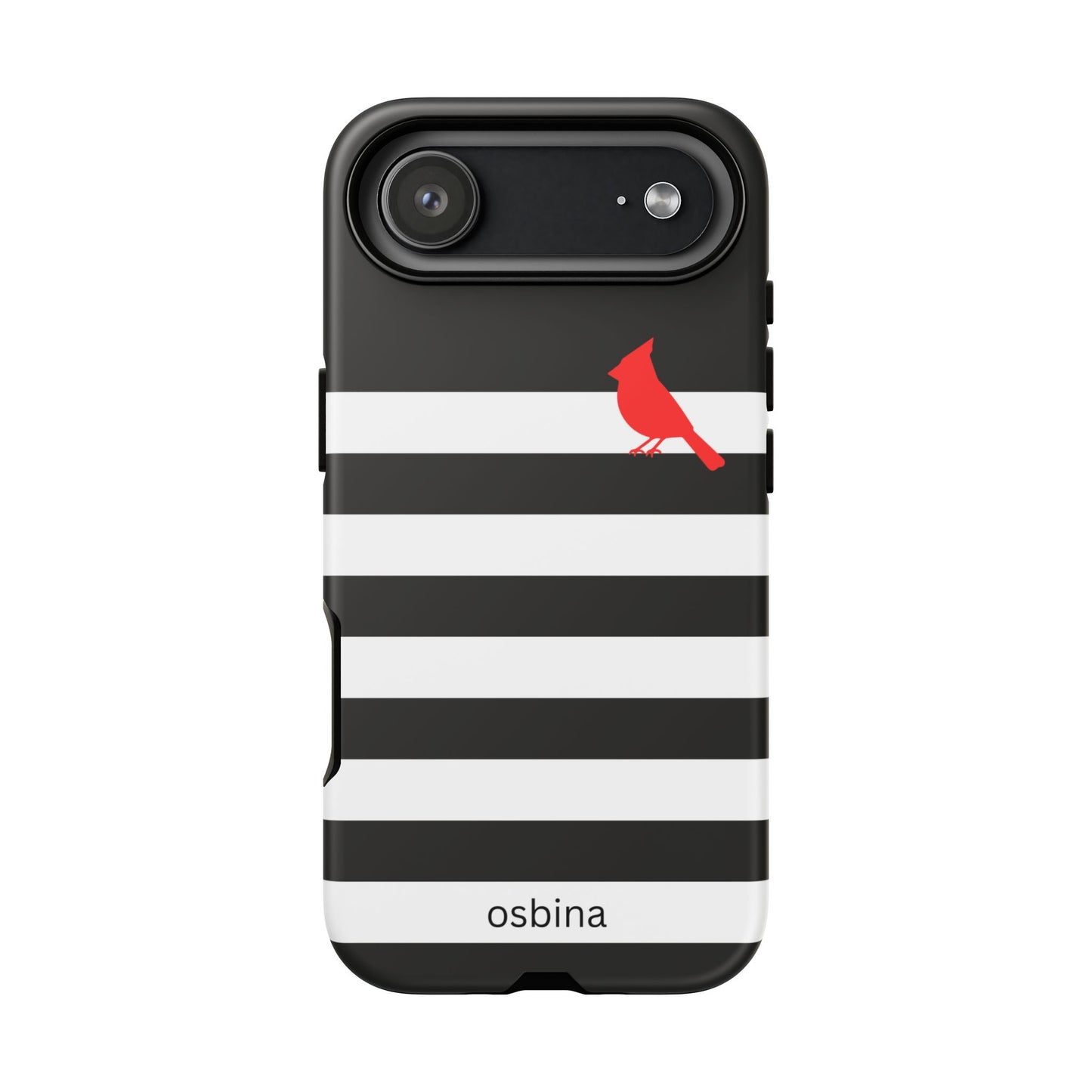 osbina | Redbird Edition Thinking of You Phone Case Black & White Stripe | Inspired By Collection
