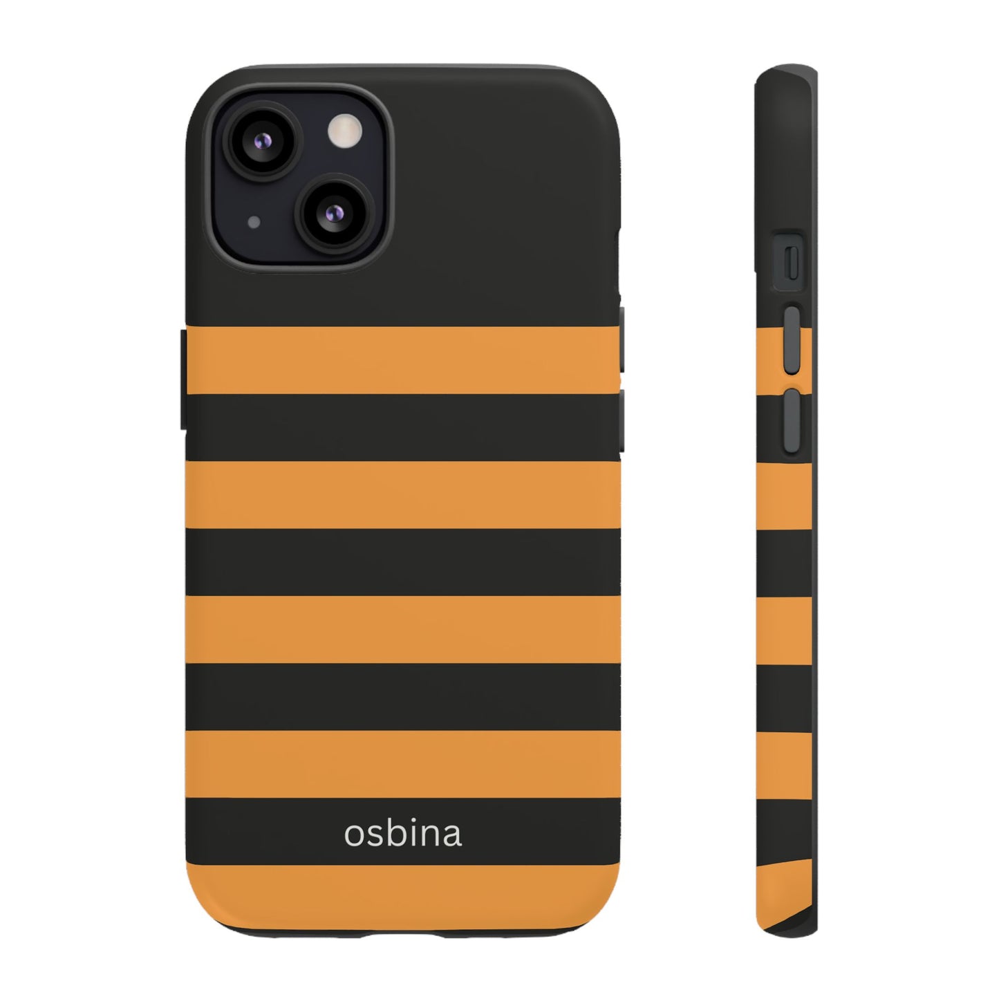 osbina | The Horizon Stripe Case in Black + Orange | The Season Collective
