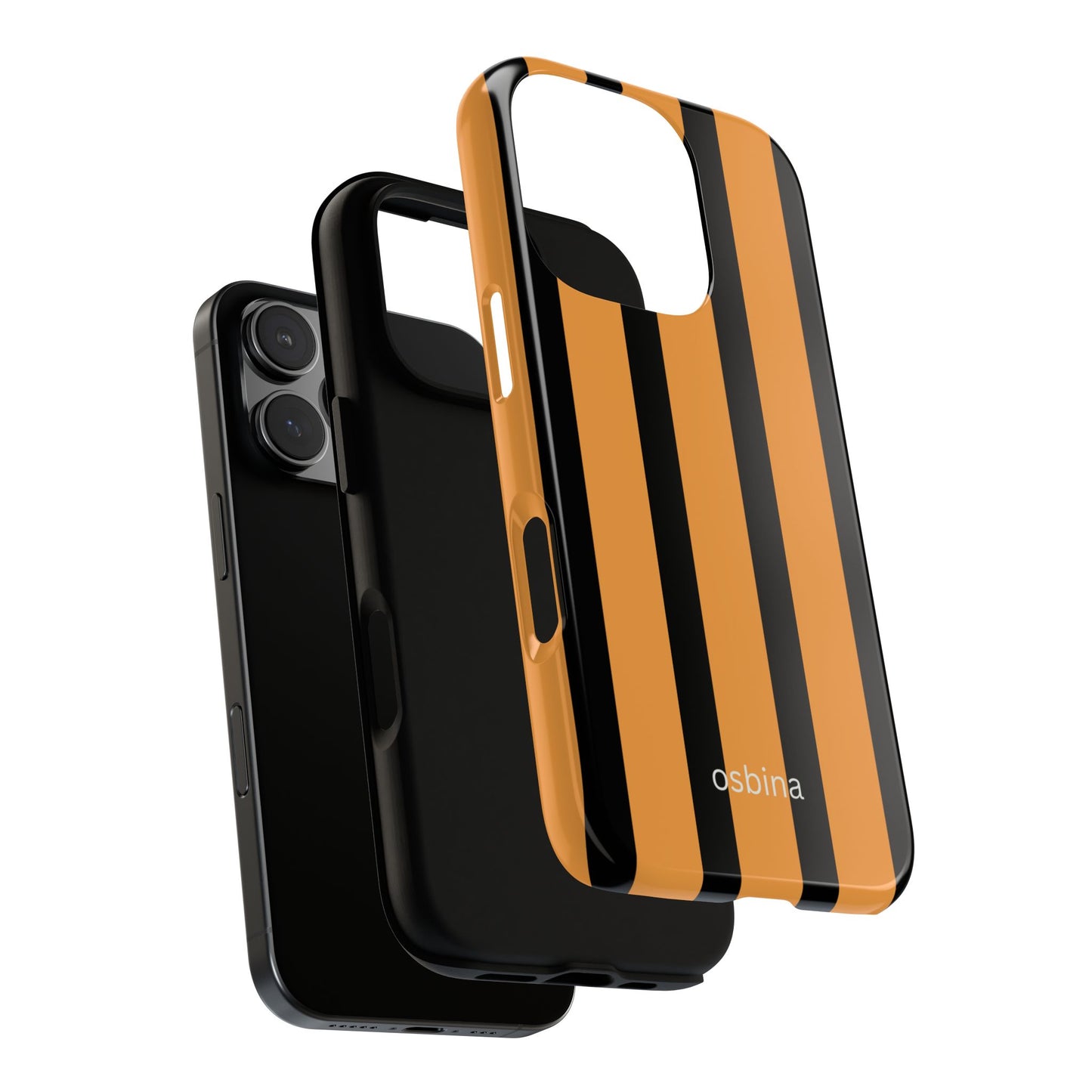 osbina | The Statement Stripe Case in Black + Orange | The Season Collective