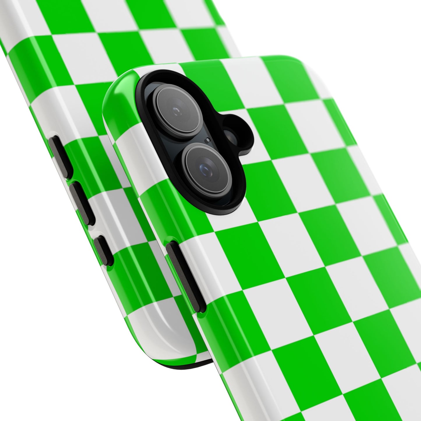 osbina | Neon Verdi Checks Phone Case | Color Edit Collection