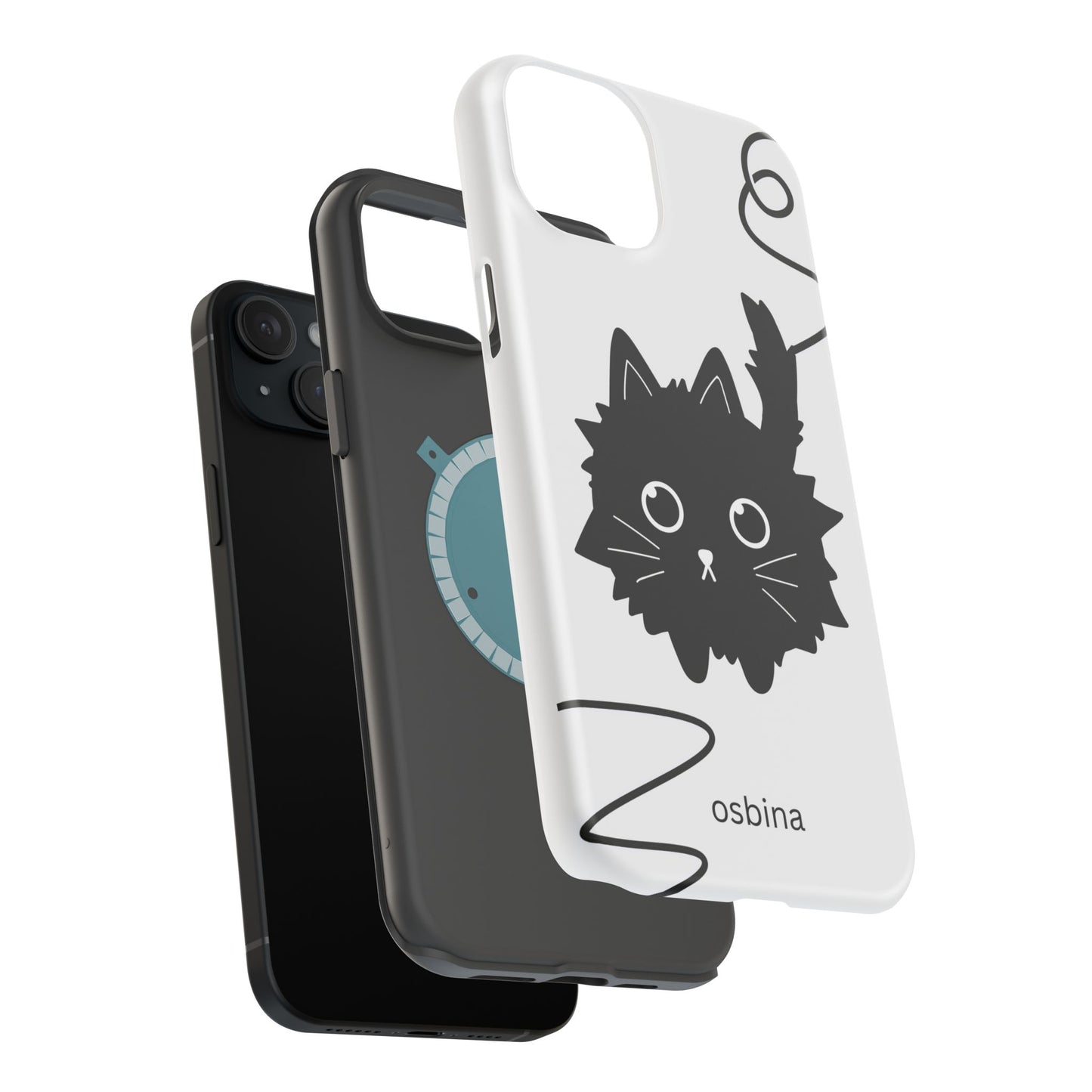 osbina | MagSafe compatible for iPhone | Midnight Couture Cat Phone Case | Season Collective Collection
