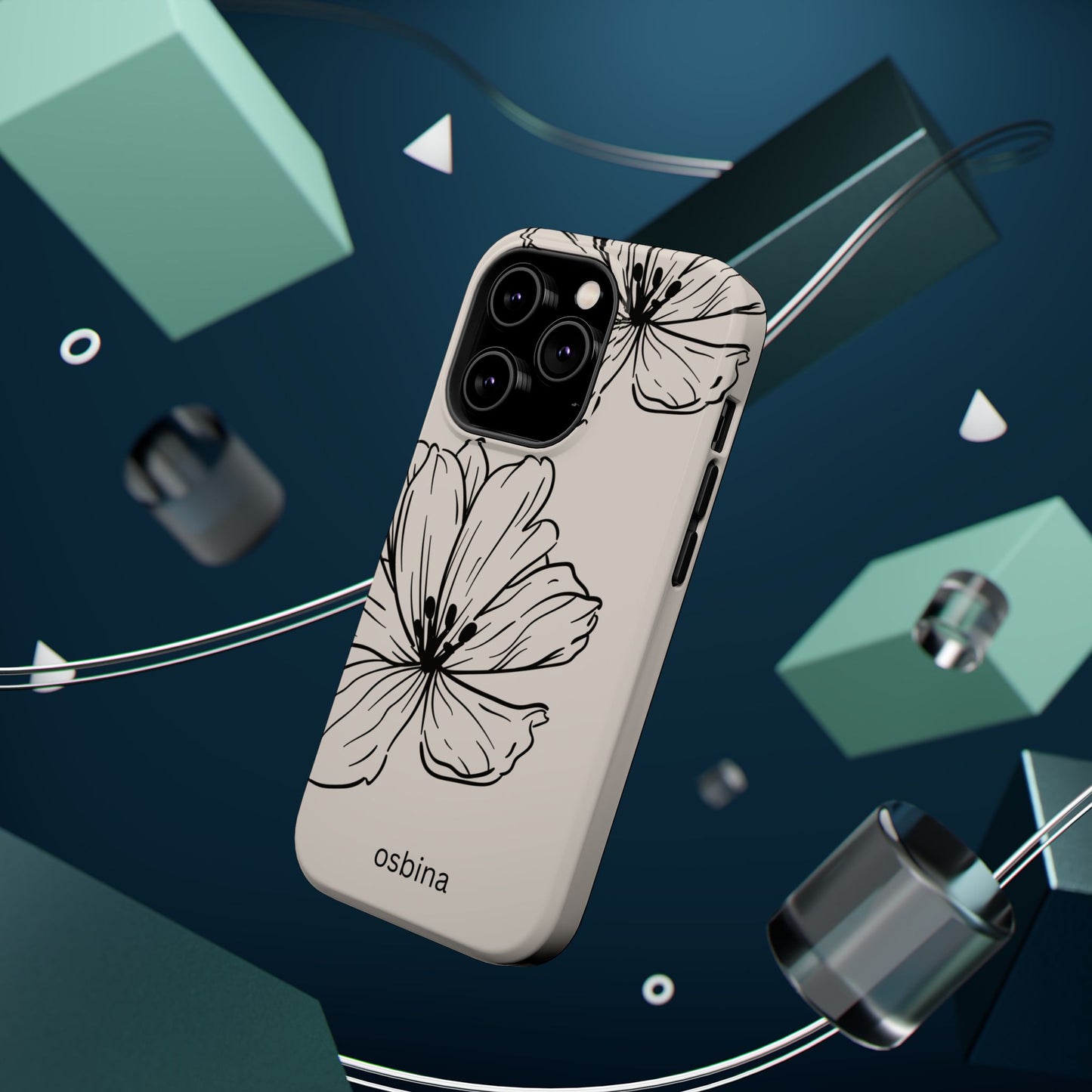 osbina | MagSafe compatible for iPhone | Poppy Whisper Phone Case | Modern Muse Collection