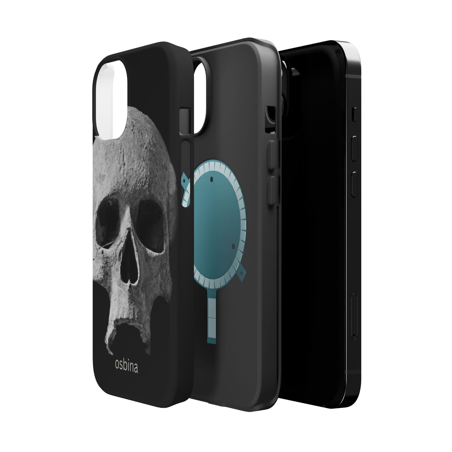 osbina | MagSafe compatible for iPhone | White Skull Phone Case | Season Collective Collection
