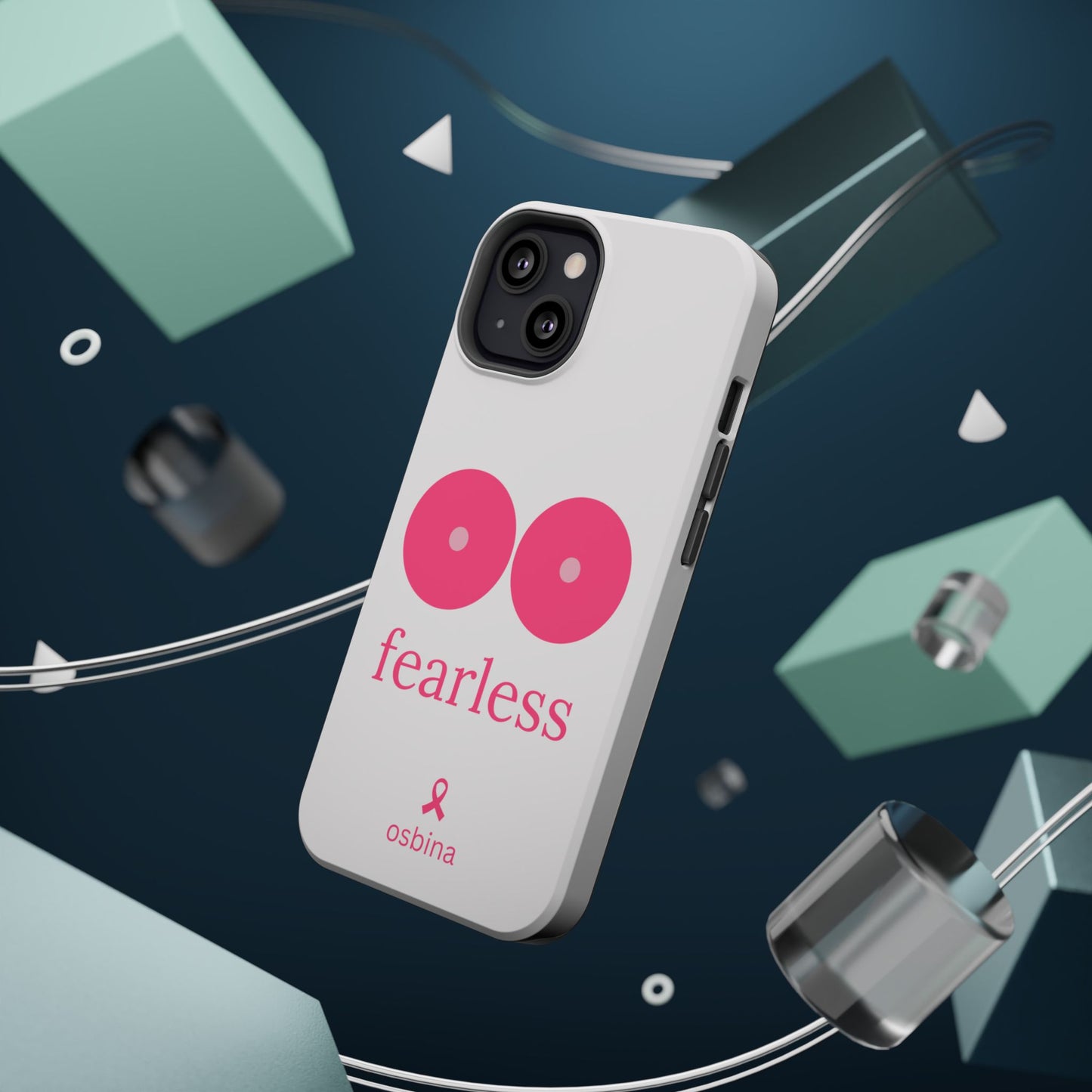 osbina | MagSafe compatible for iPhone | Limited Edition The Fearless Tatas Case in Light Pink + Soft Pink + Hot Pink | The Pink October Collection | Inspired By