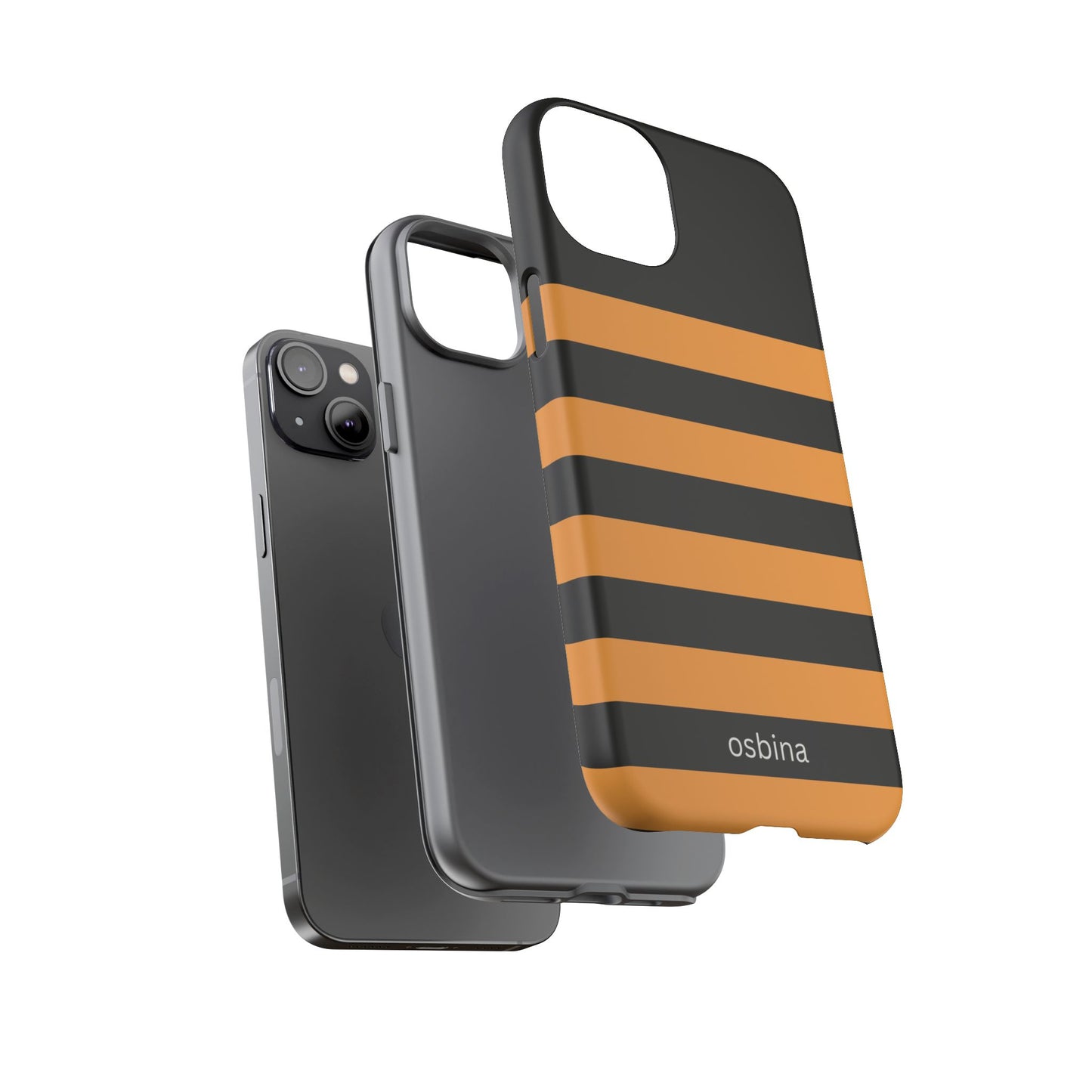 osbina | The Horizon Stripe Case in Black + Orange | The Season Collective