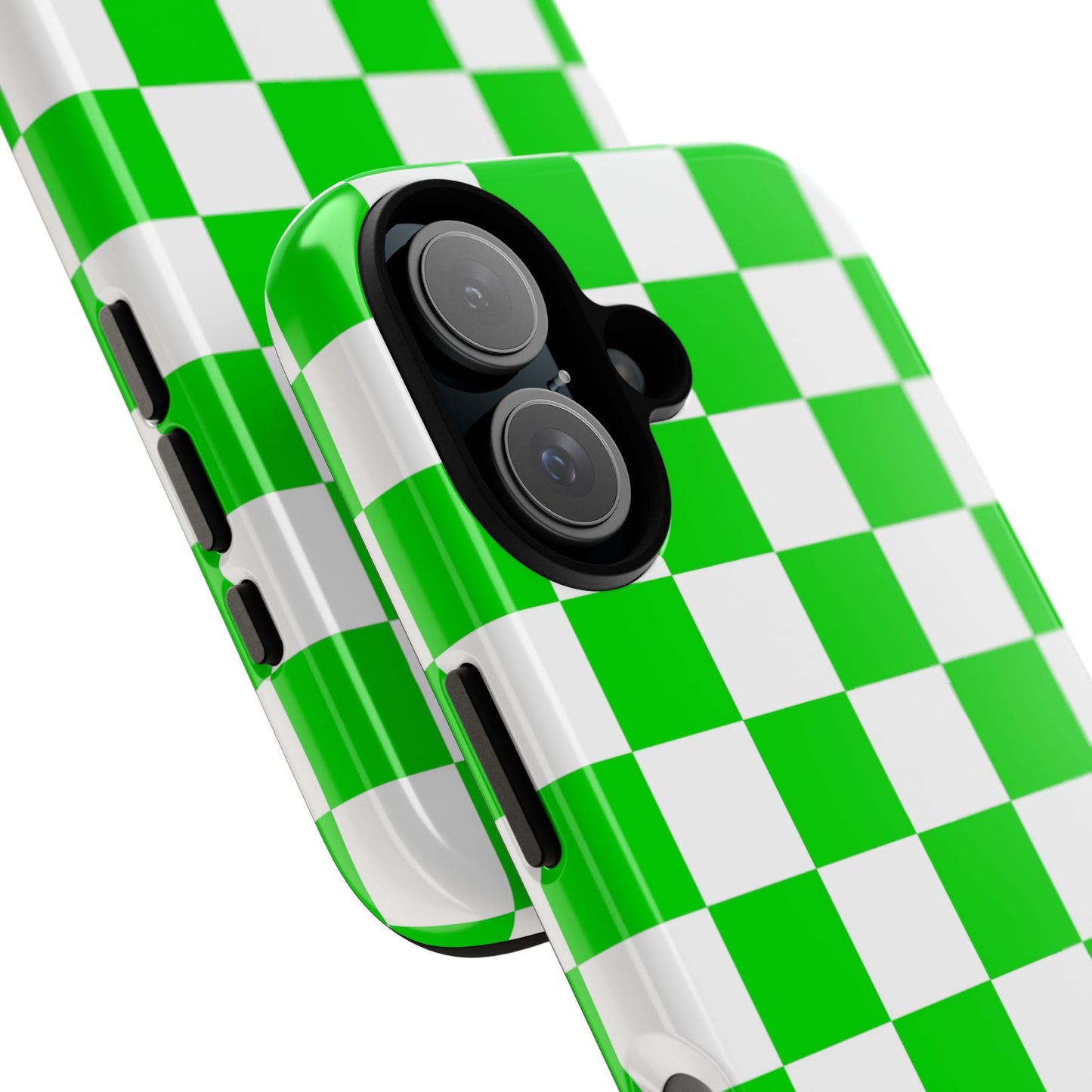osbina | Neon Verdi Checks Phone Case | Color Edit Collection