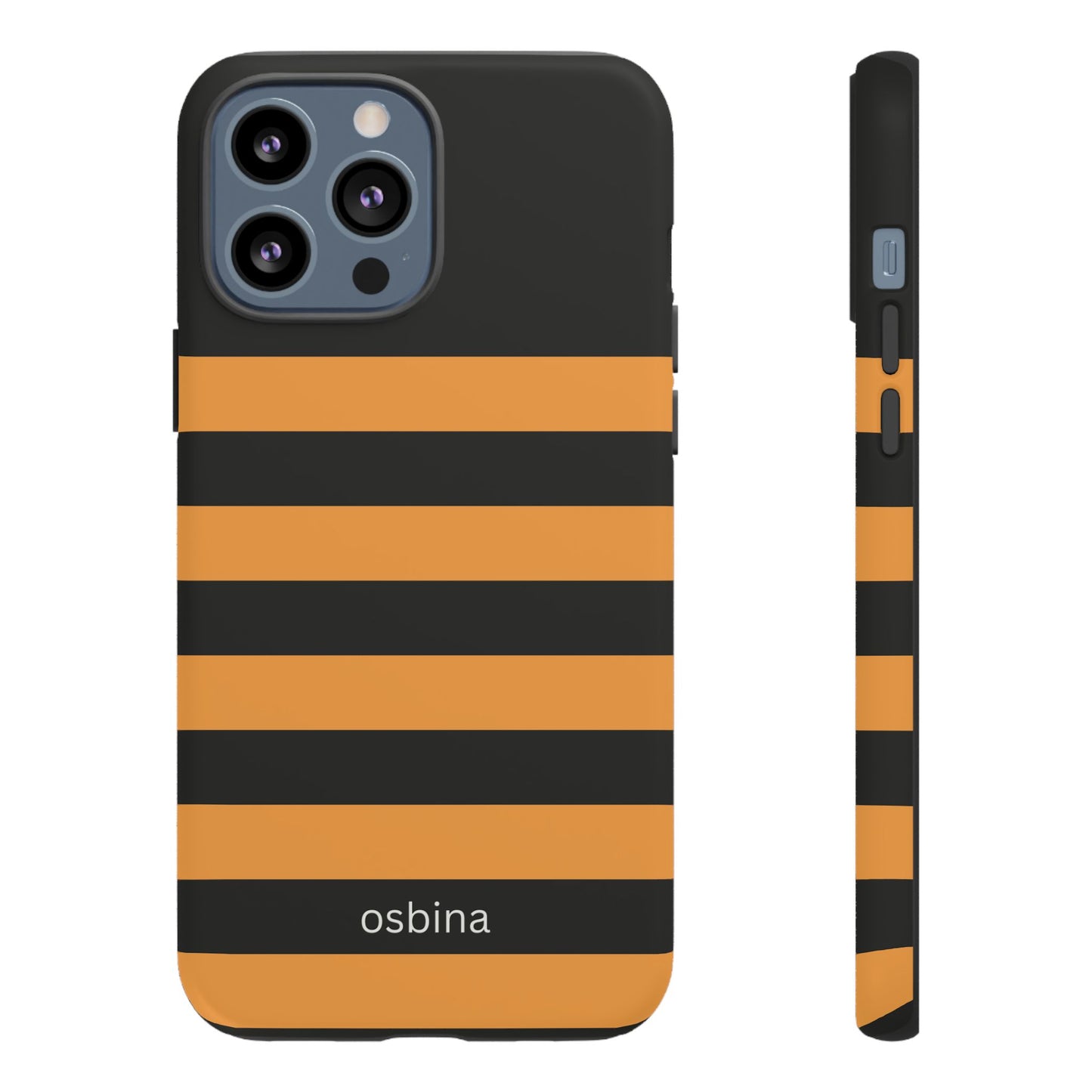 osbina | The Horizon Stripe Case in Black + Orange | The Season Collective