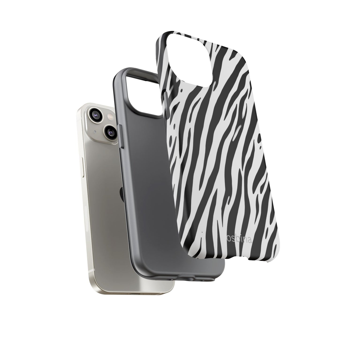 osbina | The Bengal Bold Stripe Case in White + Black | The Season Collective