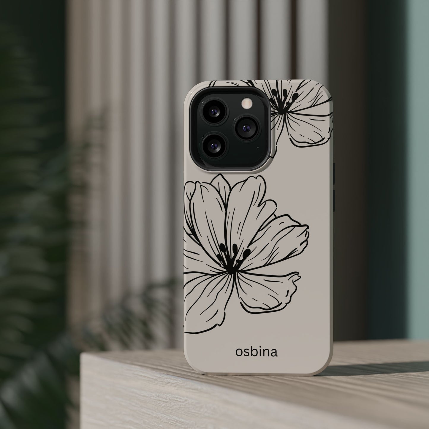 osbina | MagSafe compatible for iPhone | Poppy Whisper Phone Case | Modern Muse Collection