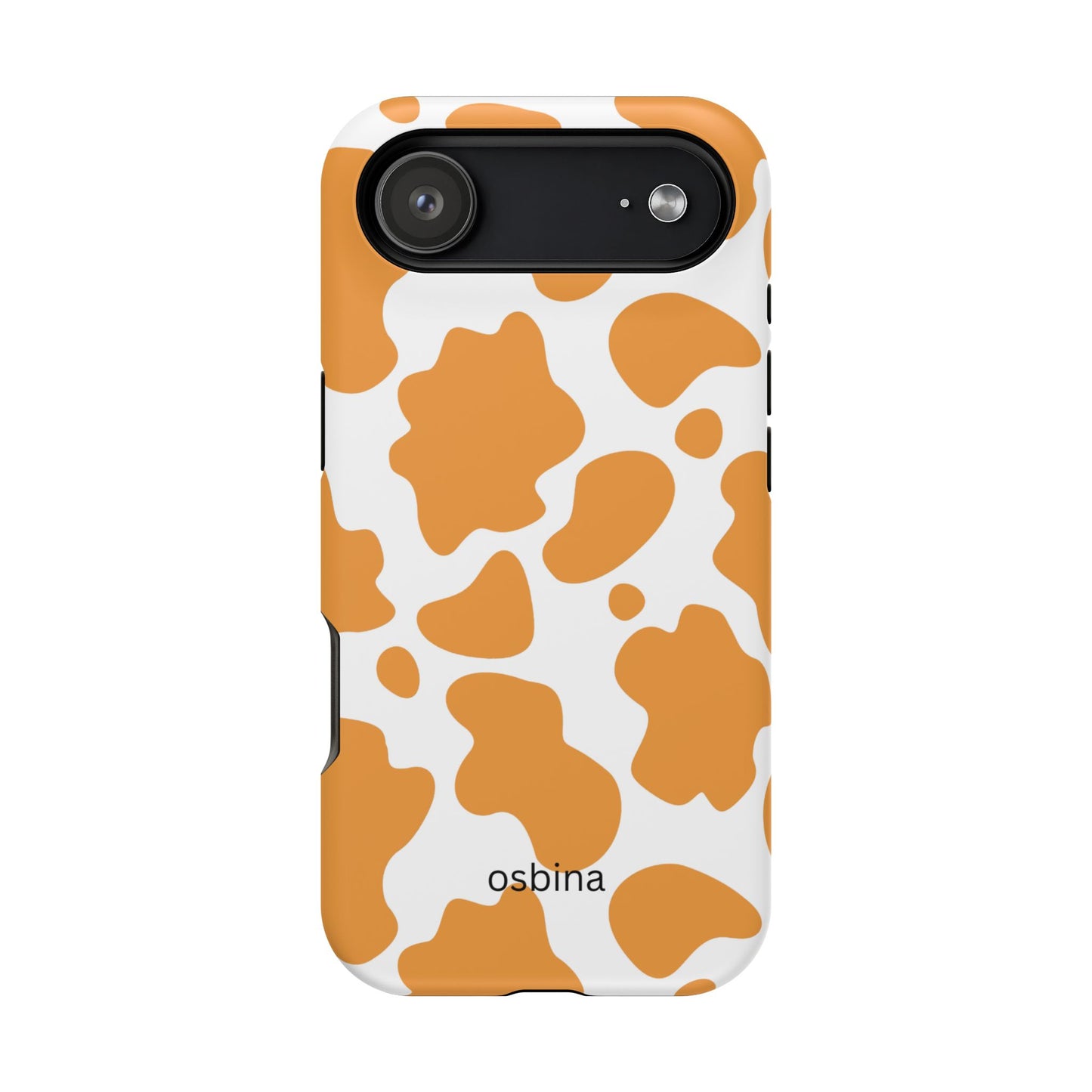 osbina | MagSafe Compatible for iPhone | Holy Cow, It’s Chic — The Orange Cow Print Case | The Season Collective