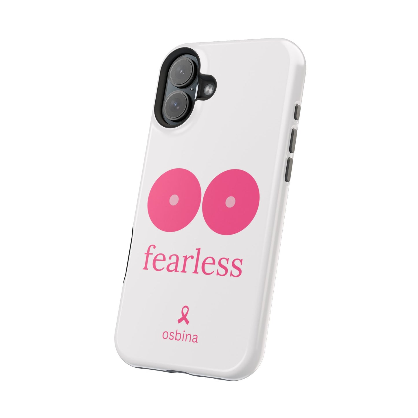 osbina | MagSafe compatible for iPhone | Limited Edition The Fearless Tatas Case in Light Pink + Soft Pink + Hot Pink | The Pink October Collection | Inspired By