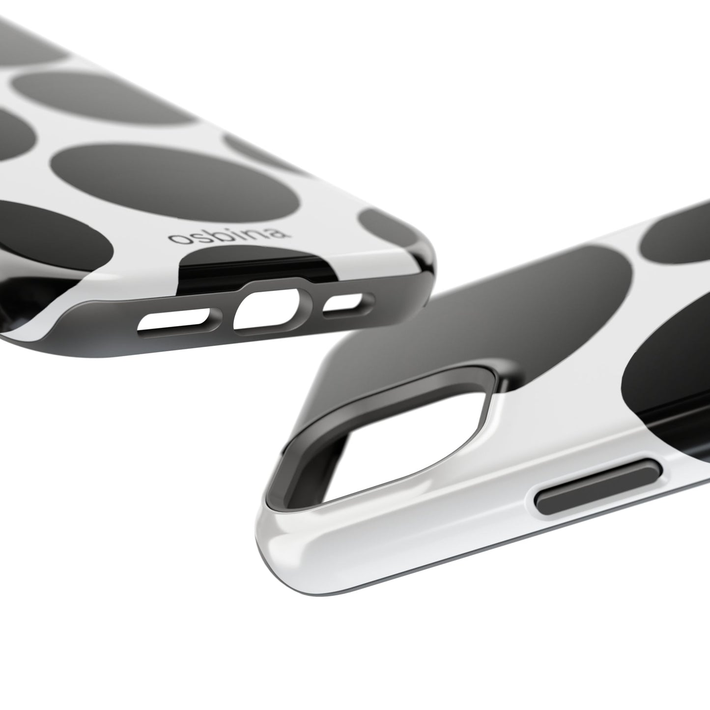 osbina | MagSafe compatible for iPhone | The Noir Bubbles Phone Case | Modern Muse Collection