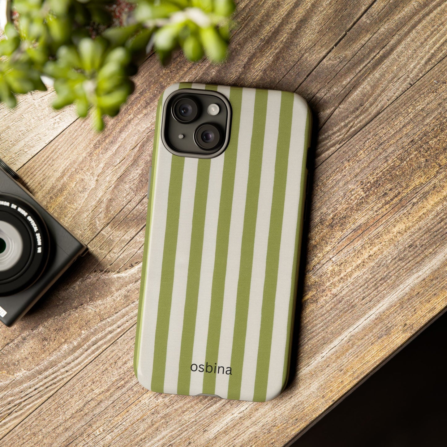 osbina | Verde Stripe Phone Case | Color Edit Collection