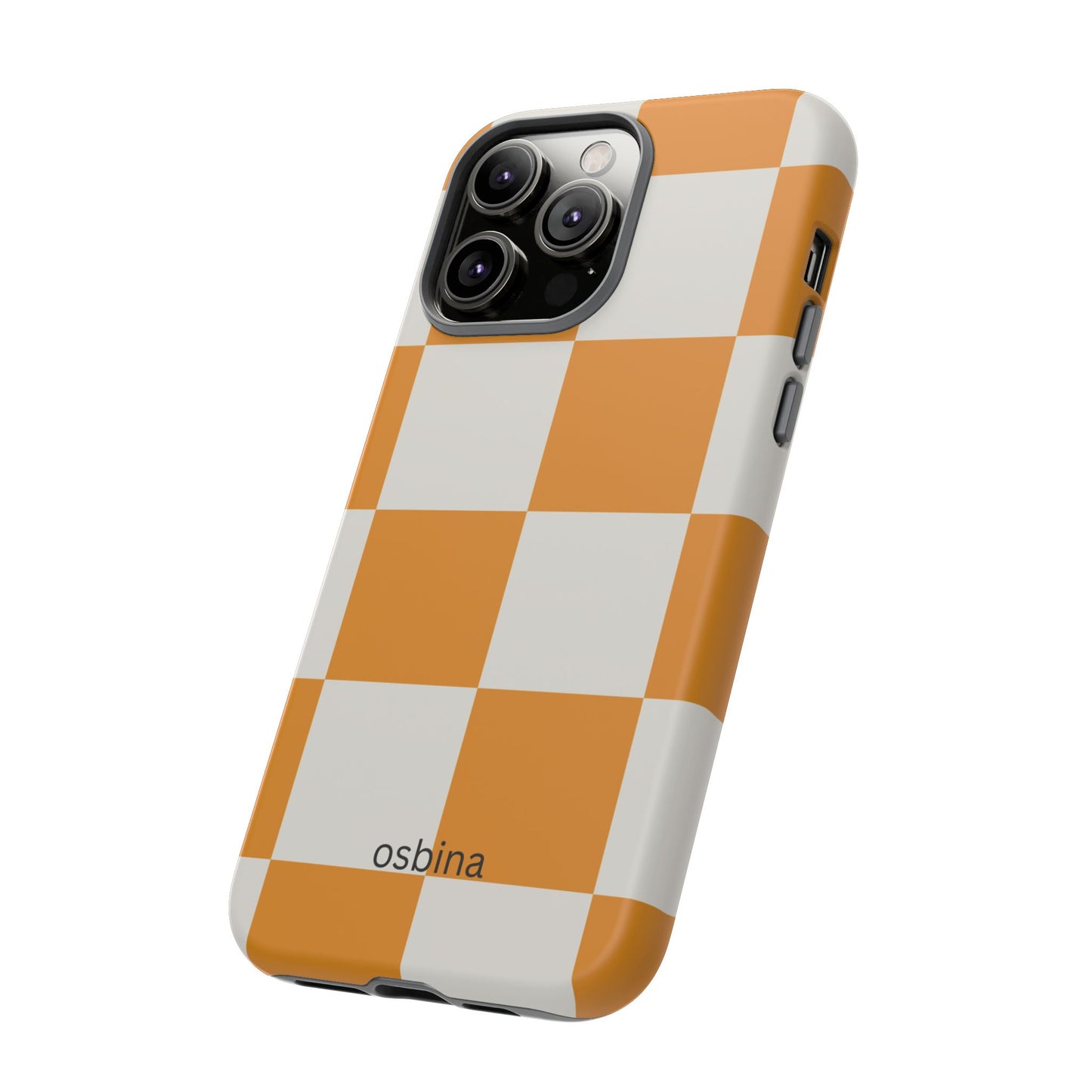osbina | Check You Out — The Orange + White Check Case | The Season Collective
