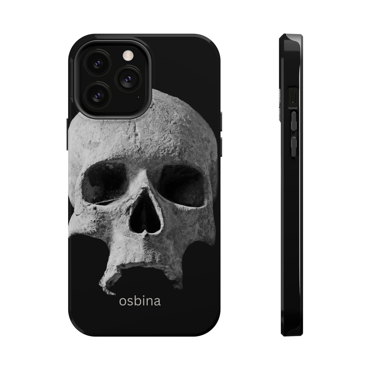 osbina | MagSafe compatible for iPhone | White Skull Phone Case | Season Collective Collection