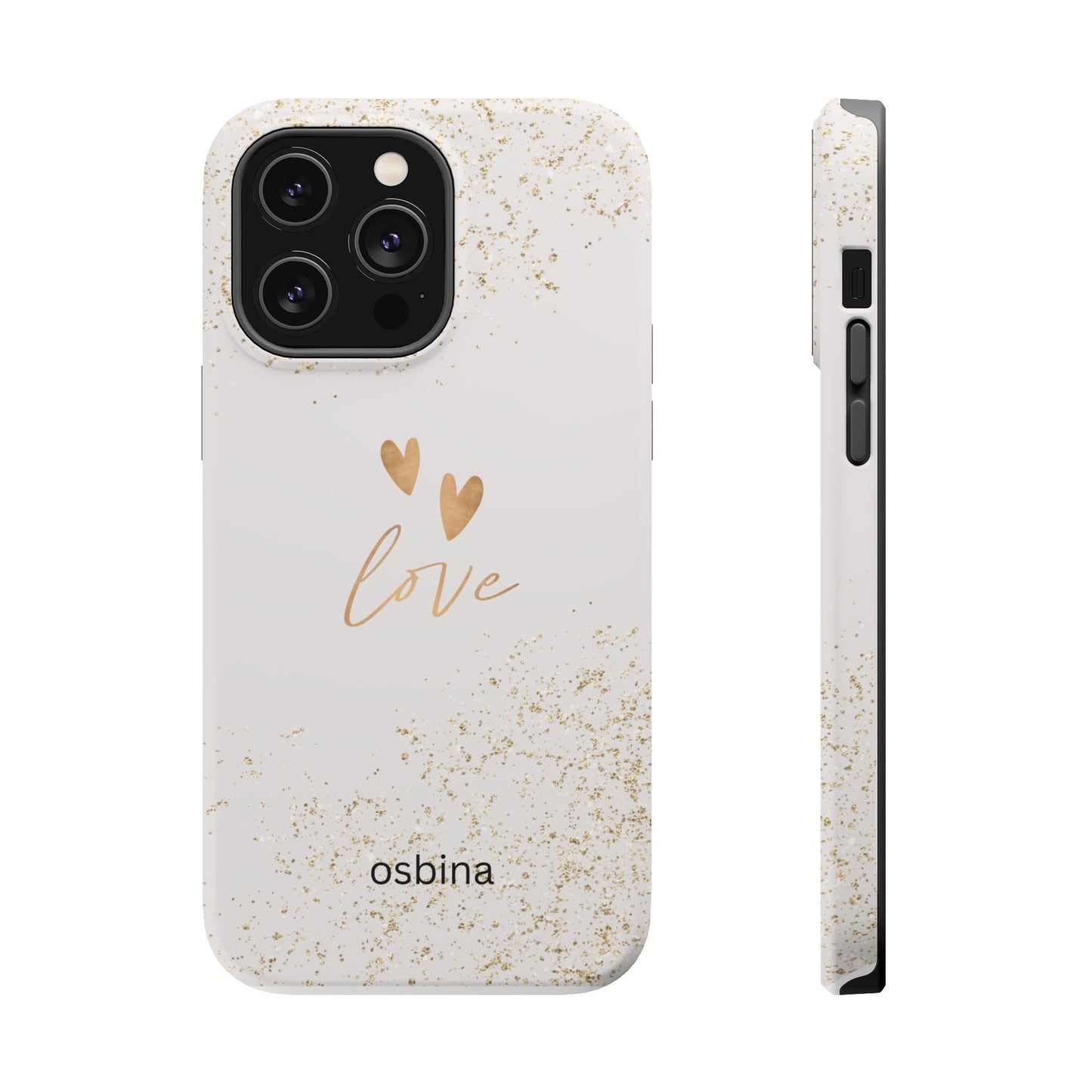 osbina | MagSafe compatible for iPhone | Golden Amour Phone Case | Modern Muse Collection
