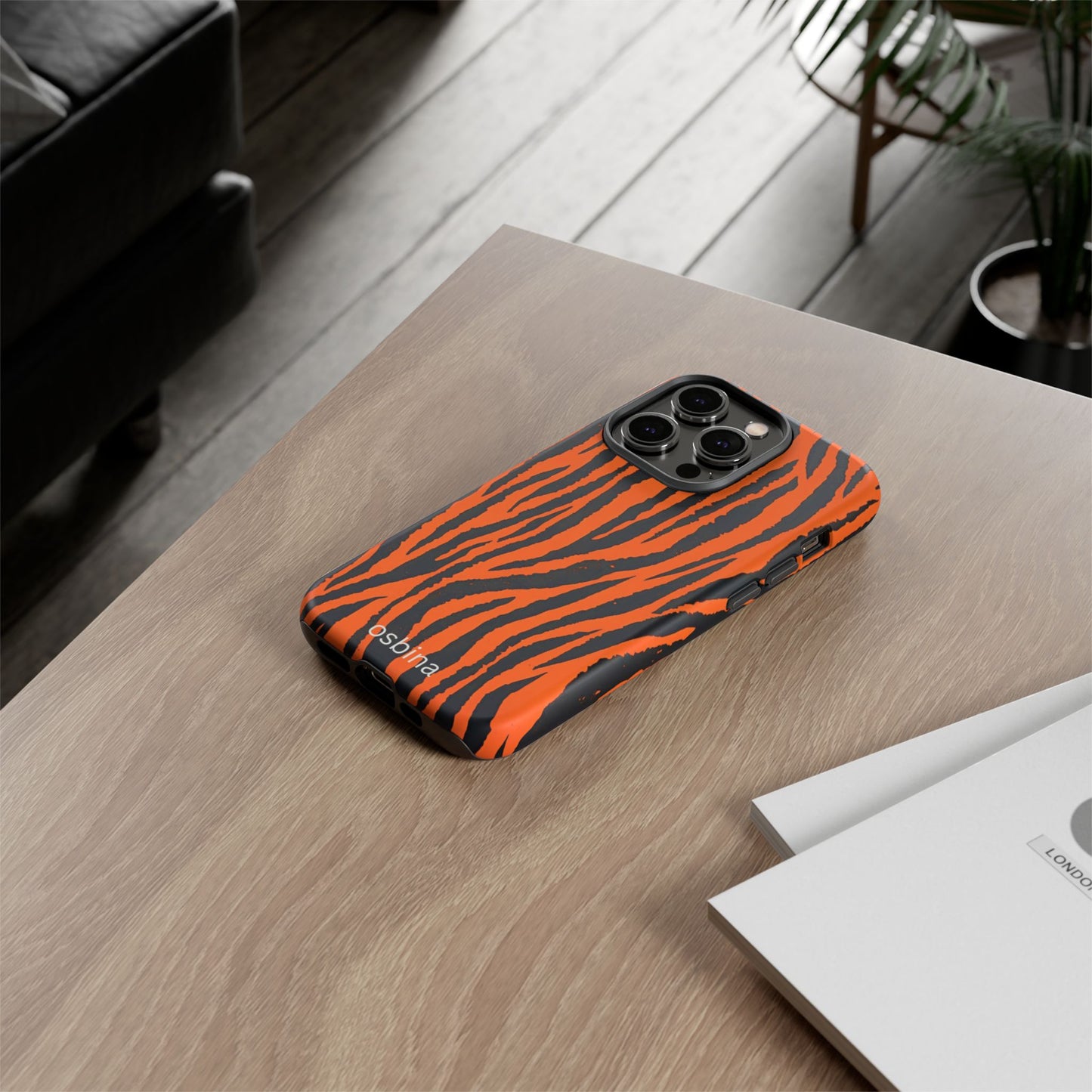 osbina | Tiger, But Make It Chic — The Bengal Stripe Case in Orange + Black | The Season Collective