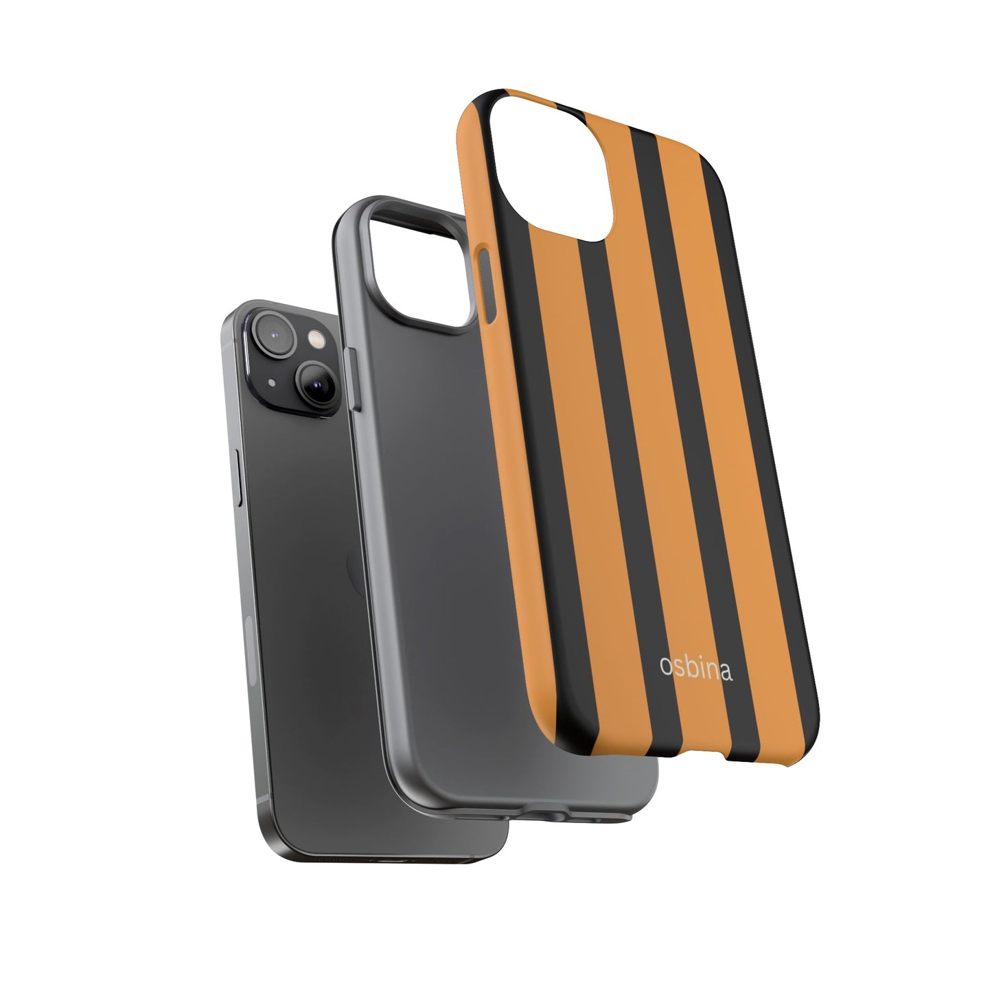 osbina | The Statement Stripe Case in Black + Orange | The Season Collective