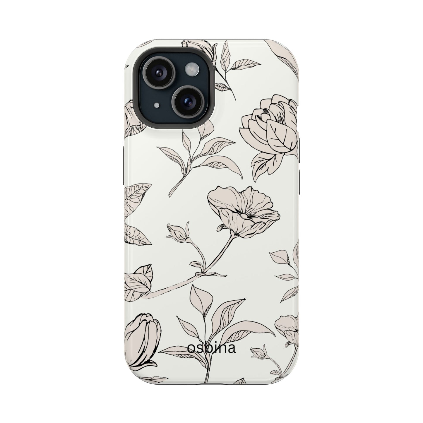 osbina | MagSafe compatible for iPhone | Silhouette Bloom Phone Case | Modern Muse Collection