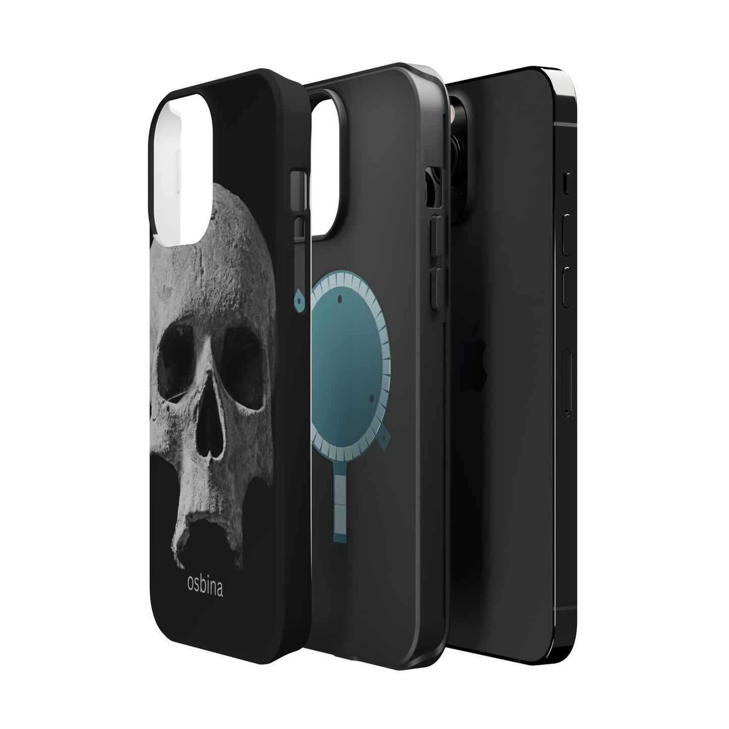 osbina | MagSafe compatible for iPhone | White Skull Phone Case | Season Collective Collection