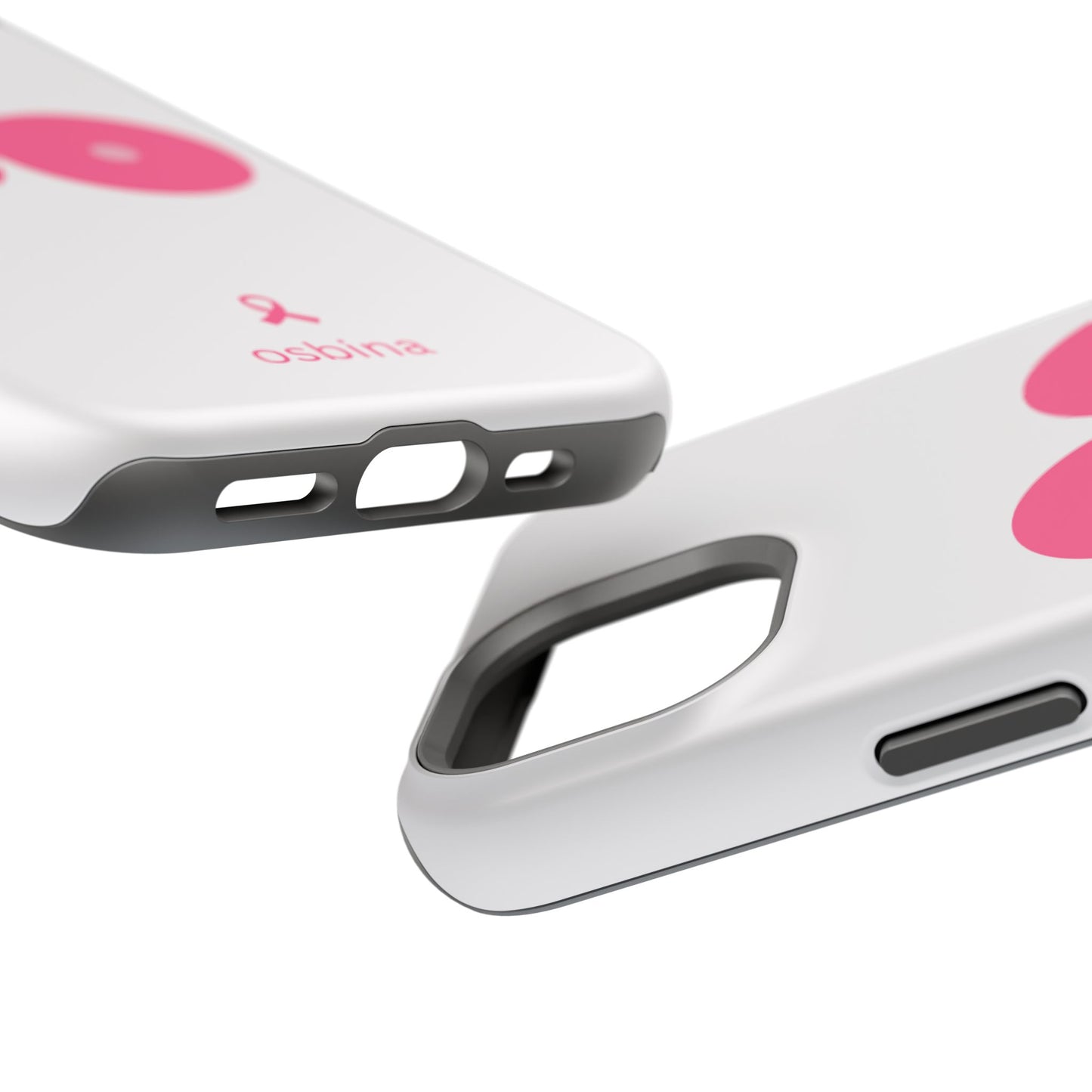 osbina | MagSafe compatible for iPhone | Limited Edition The Check Your Tatas Case in Light Pink + Soft Pink + Hot Pink | The Pink October Collection | Inspired By