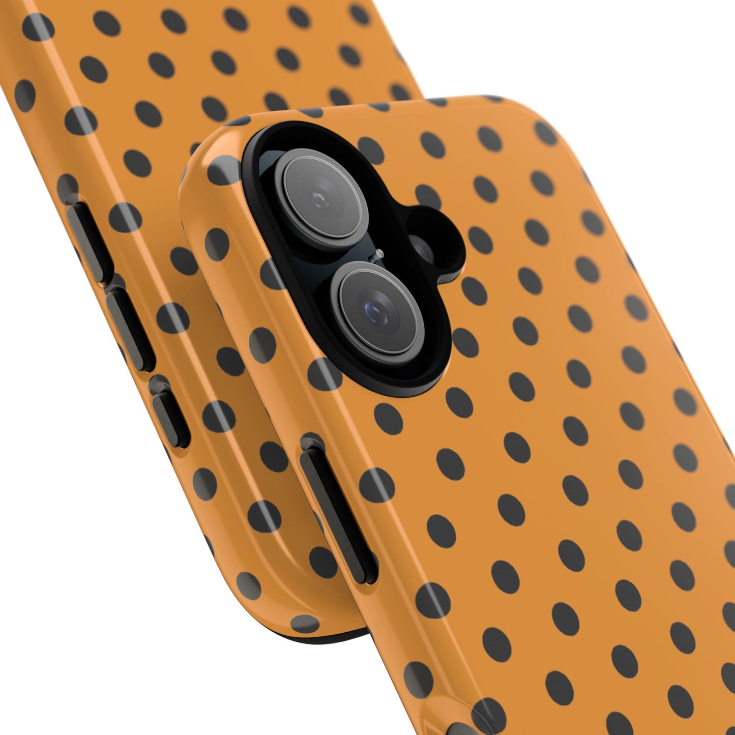 osbina | Spot On Chic — The Orange + Black Polka Dot Case | The Season Collective