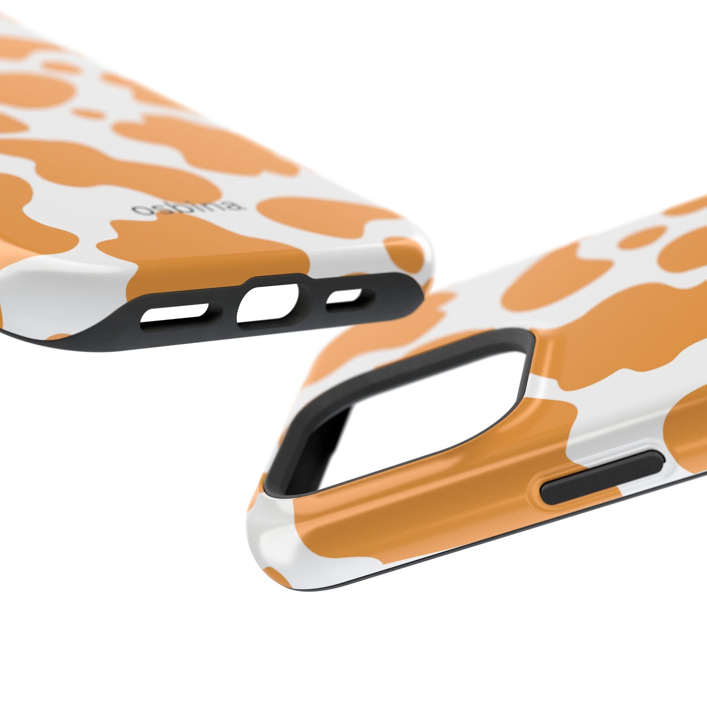 osbina | MagSafe Compatible for iPhone | Holy Cow, It’s Chic — The Orange Cow Print Case | The Season Collective