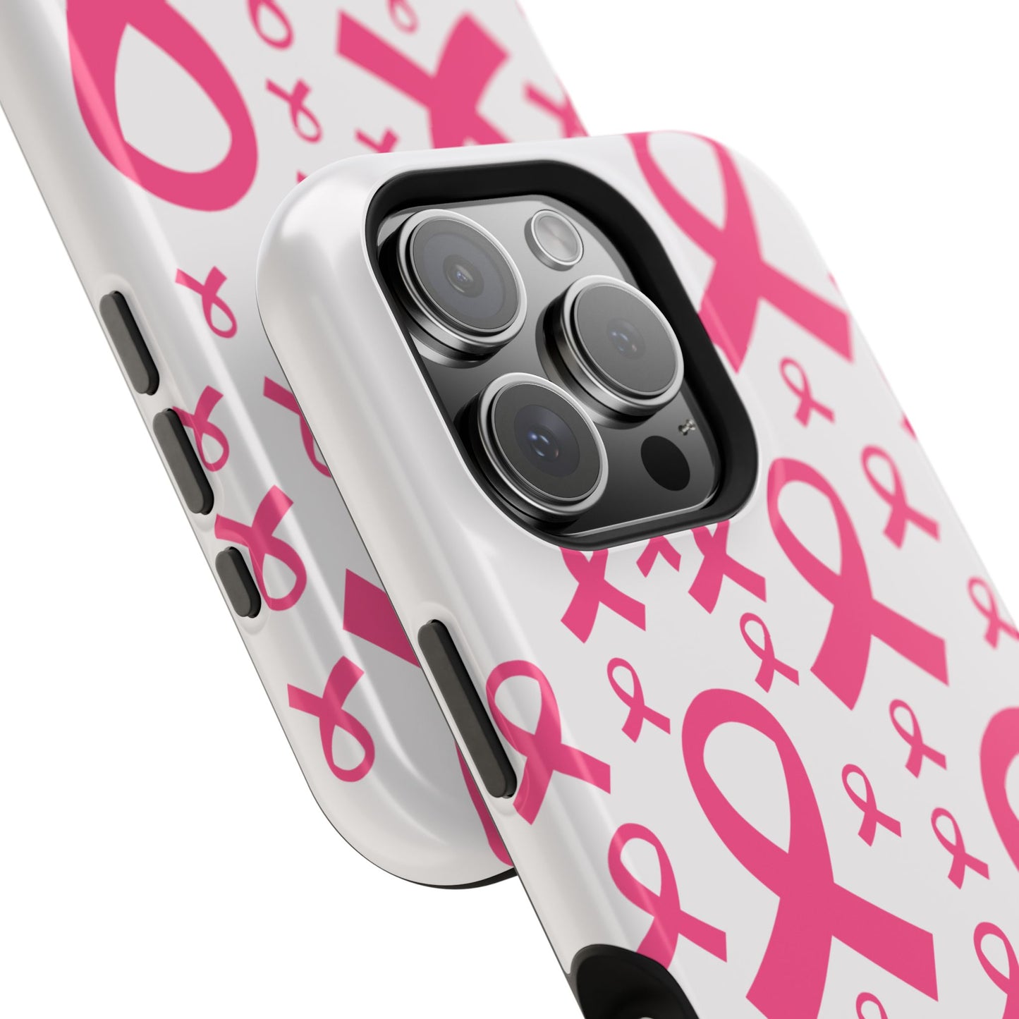 osbina | MagSafe compatible for iPhone | Limited Edition Strength in Ribbons Case in Light Pink + Soft Pink + Hot Pink | The Pink October Collection | Inspired By