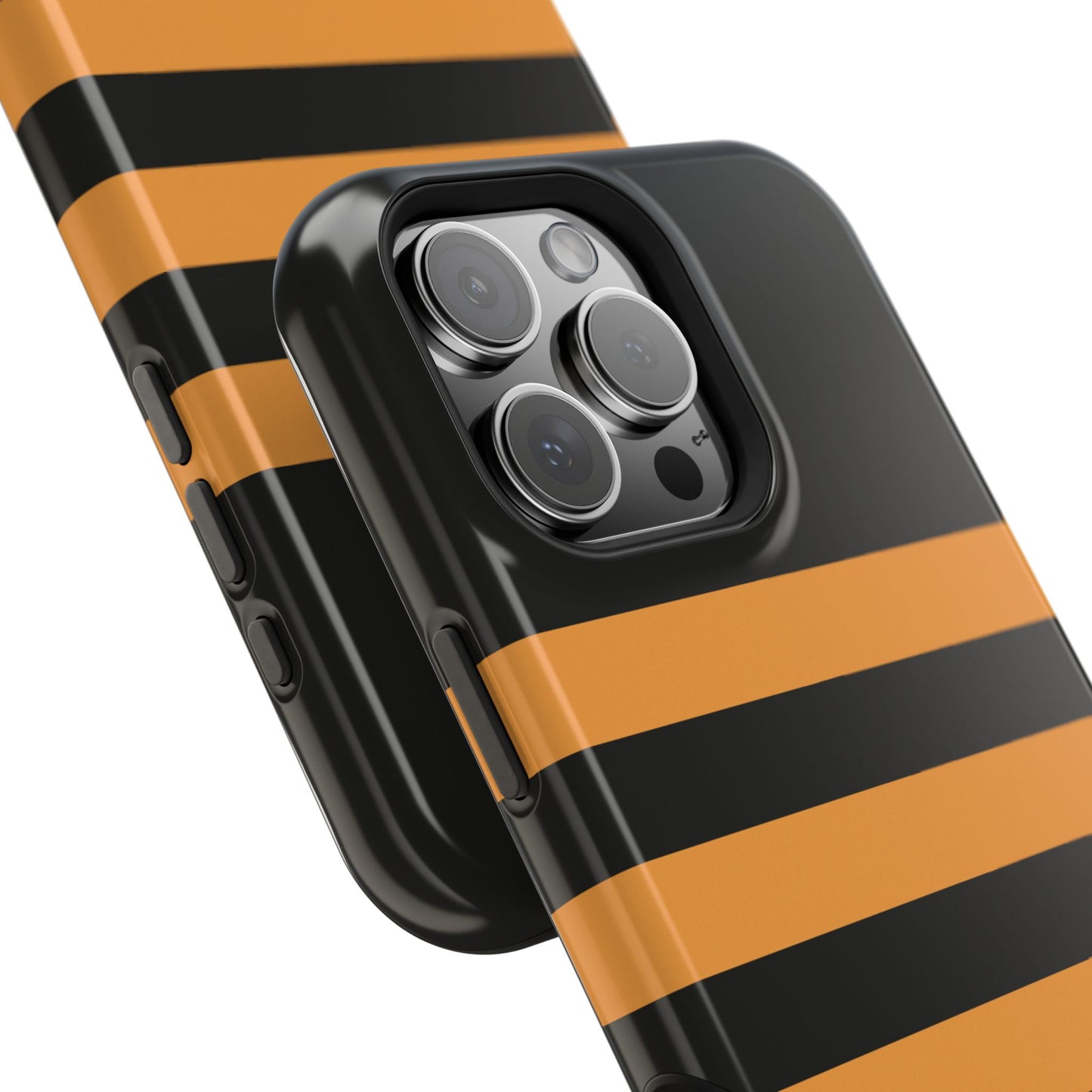 osbina | MagSafe Compatible for iPhone | The Horizon Stripe Case in Black + Orange | The Season Collective