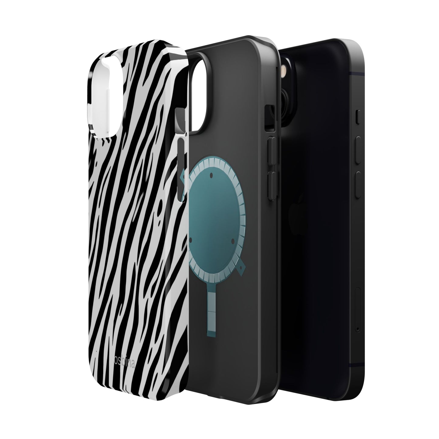 osbina | MagSafe Compatible for iPhone | The Bengal Bold Stripe Case in White + Black | The Season Collective