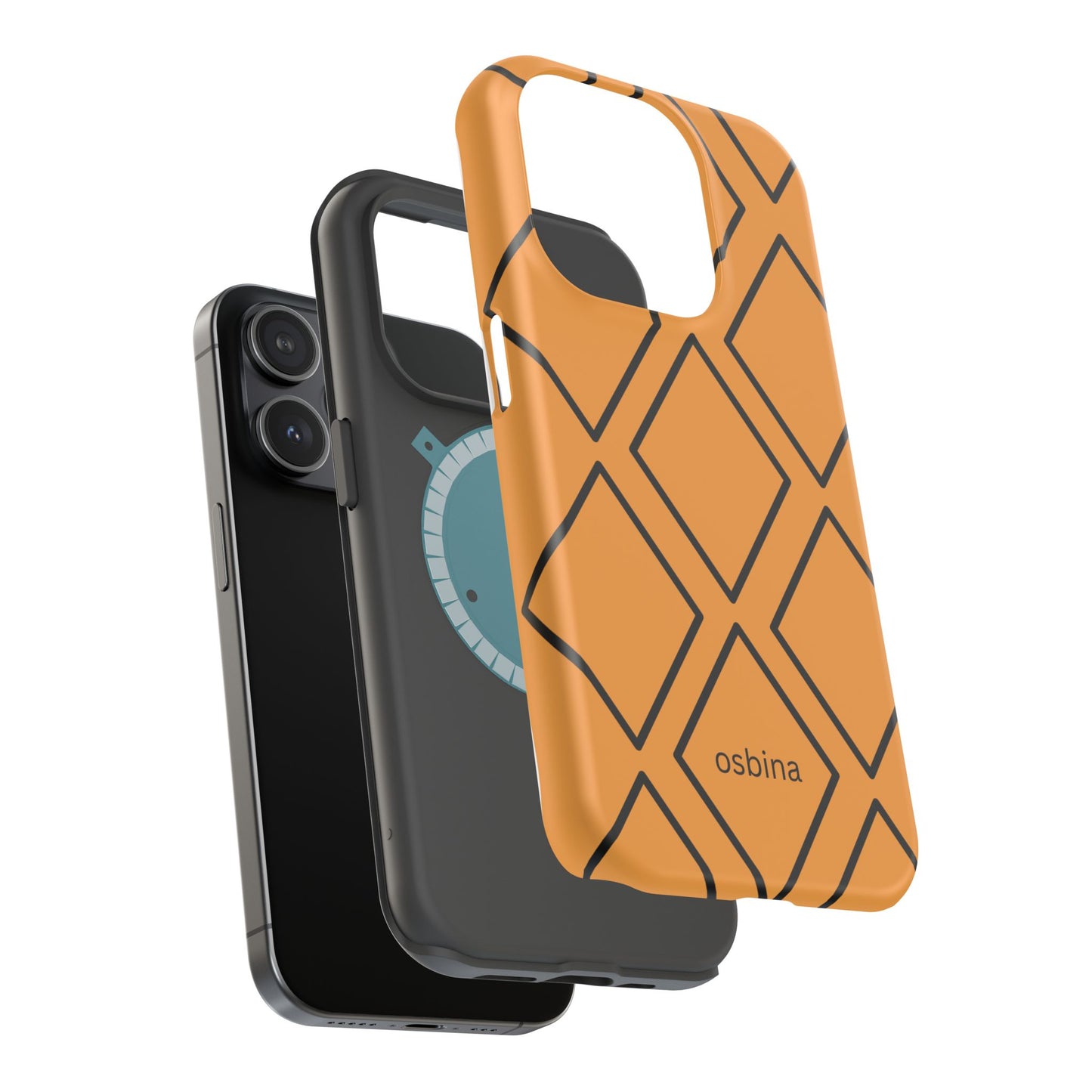 osbina | MagSafe Compatible for iPhone | Diamonds Are Your Phone’s Best Friend — The Orange + Black Diamond Case | The Season Collective
