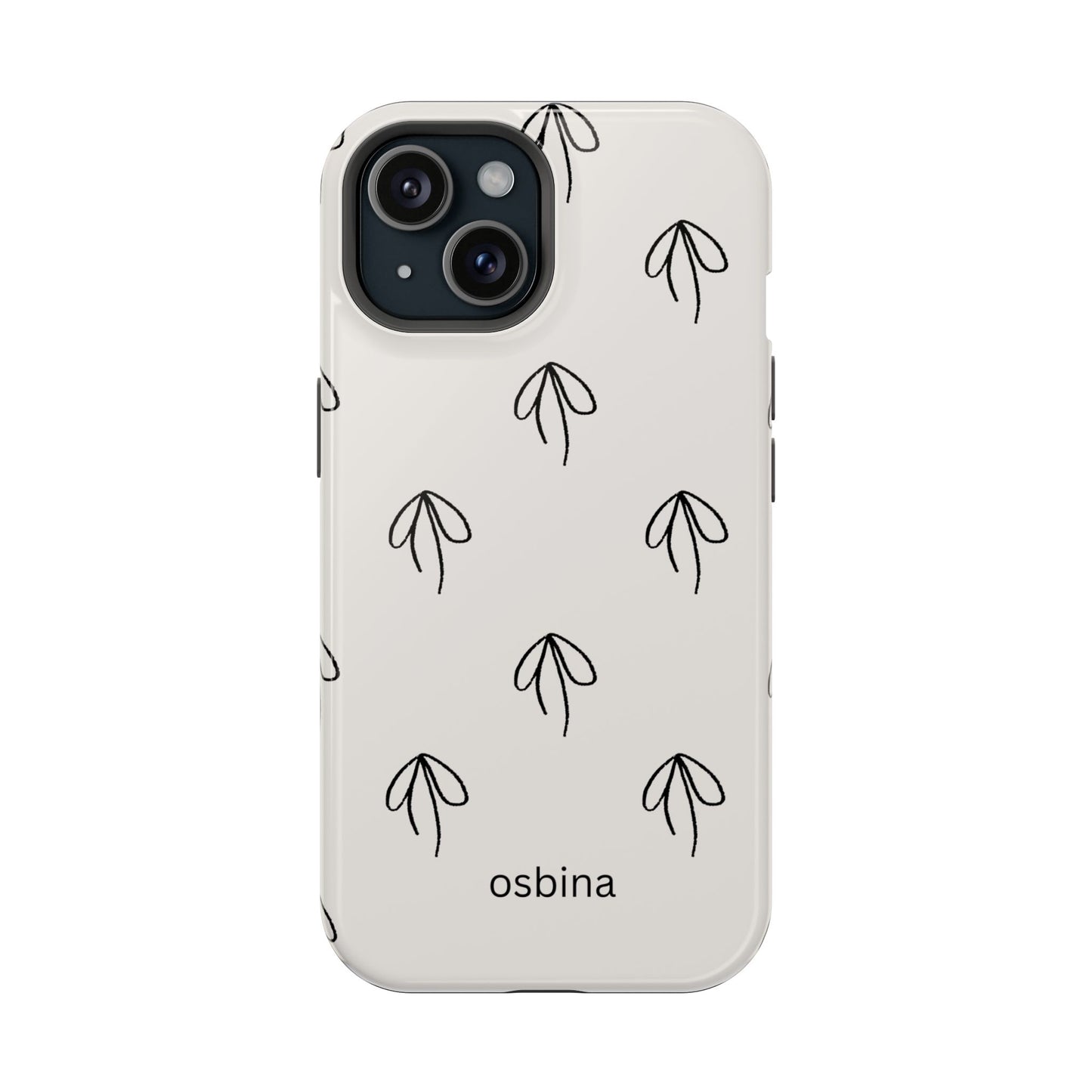osbina | MagSafe compatible for iPhone | Linéa Flora Minimalistic Flower Phone Case | Modern Muse Collection