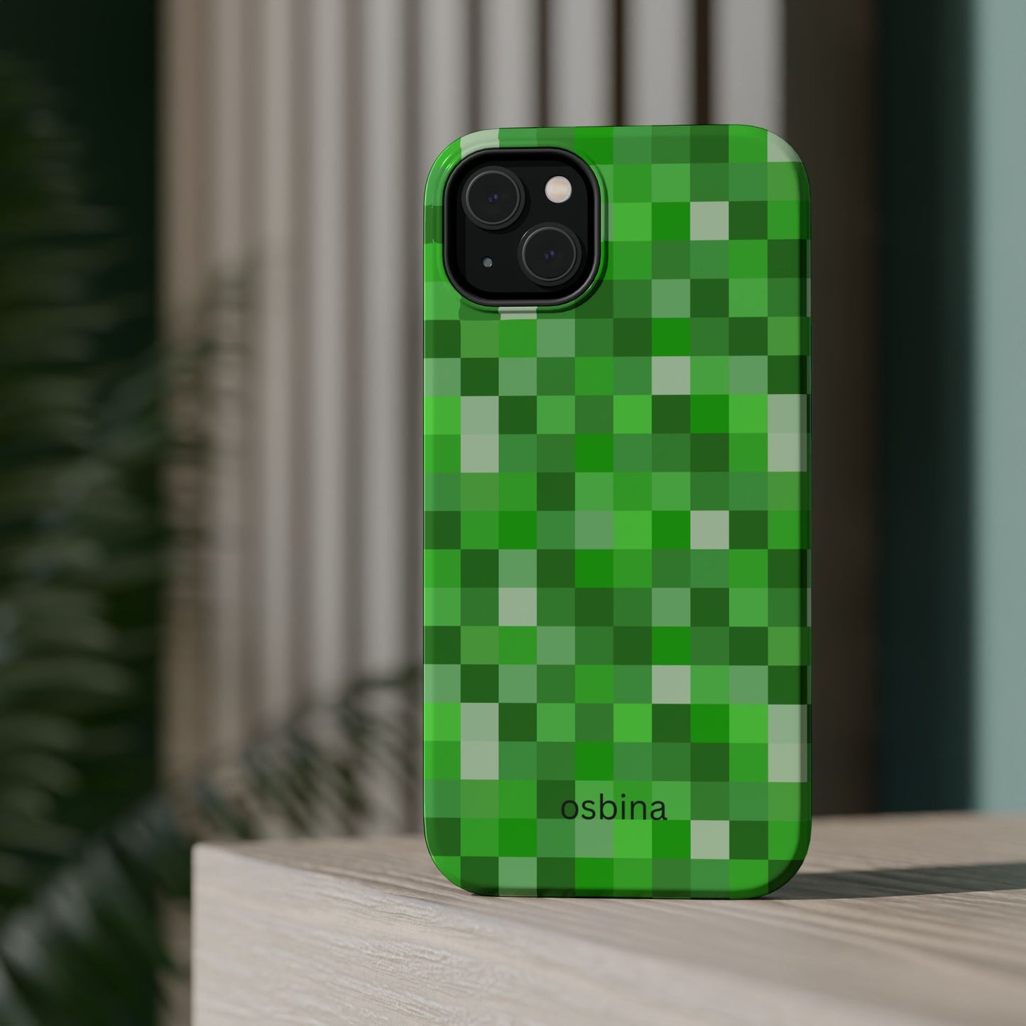 osbina | MagSafe compatible for iPhone | Mosaic Viridis Phone Case | Color Edit Collection