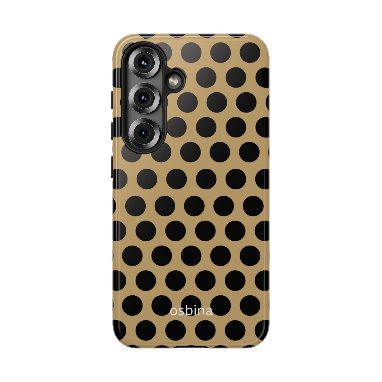 osbina | Camel Noir Dots Phone Case | Modern Muse Collection