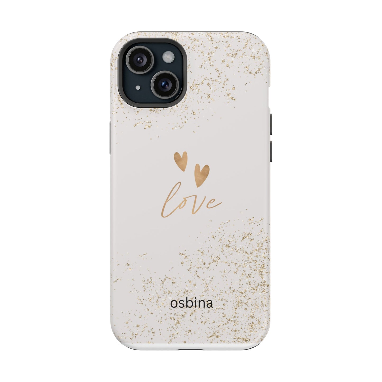 osbina | MagSafe compatible for iPhone | Golden Amour Phone Case | Modern Muse Collection