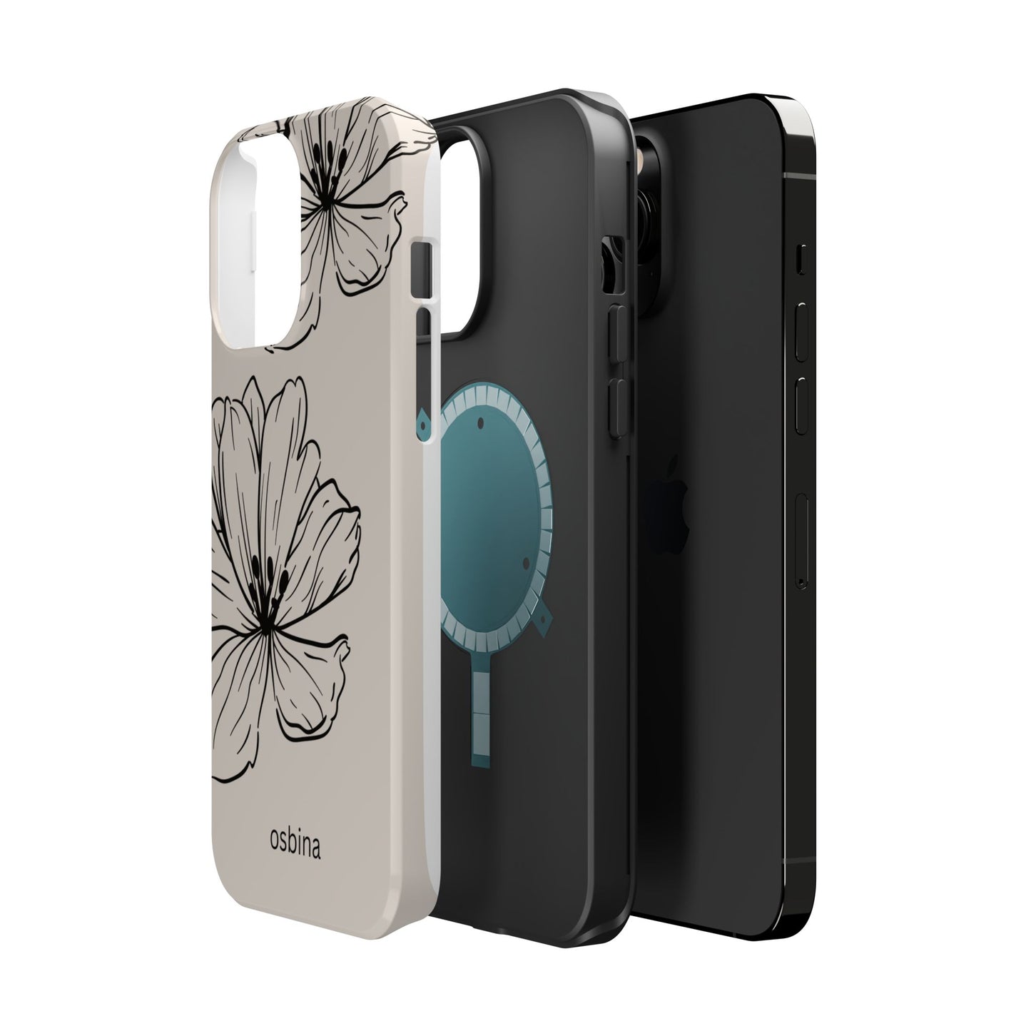 osbina | MagSafe compatible for iPhone | Poppy Whisper Phone Case | Modern Muse Collection