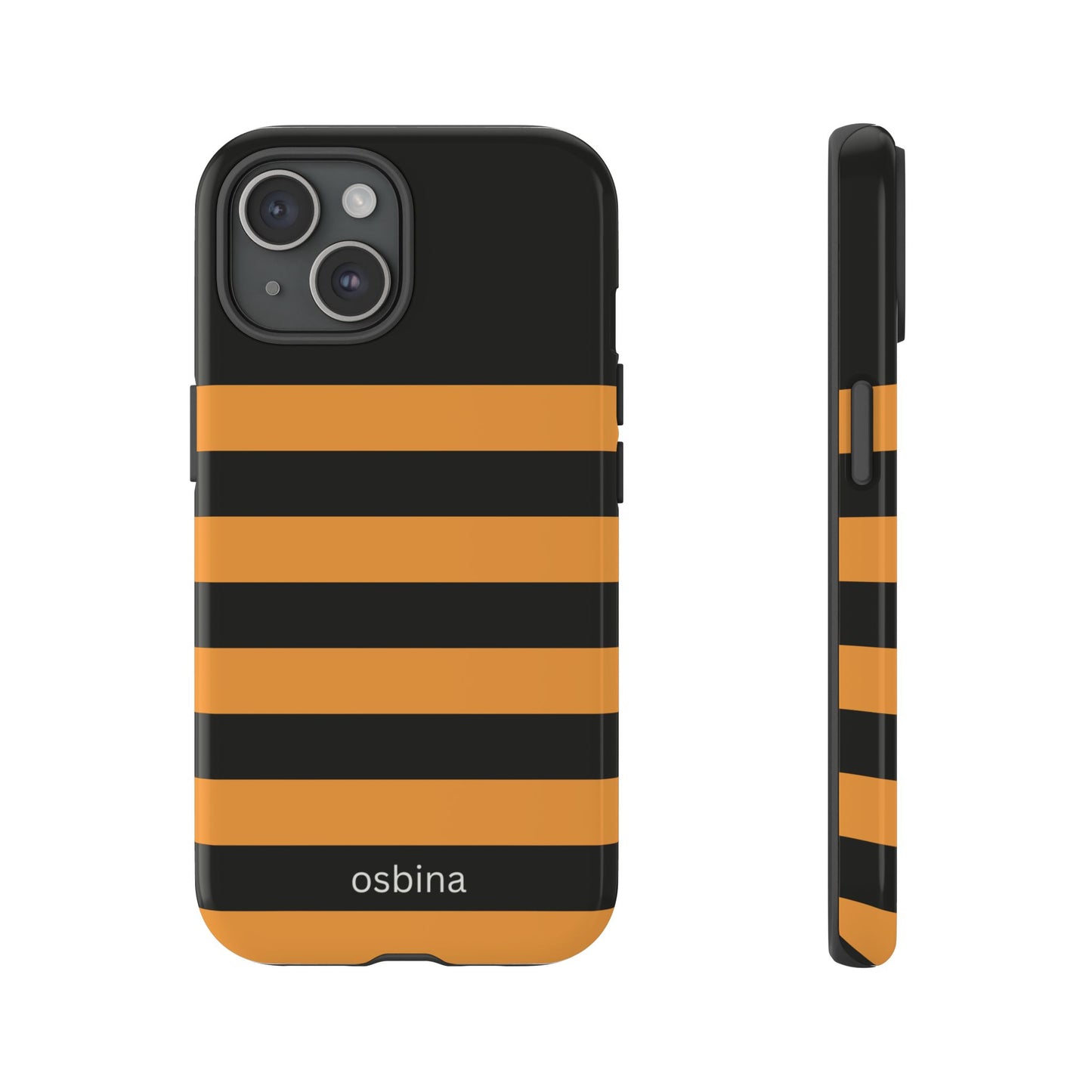osbina | The Horizon Stripe Case in Black + Orange | The Season Collective