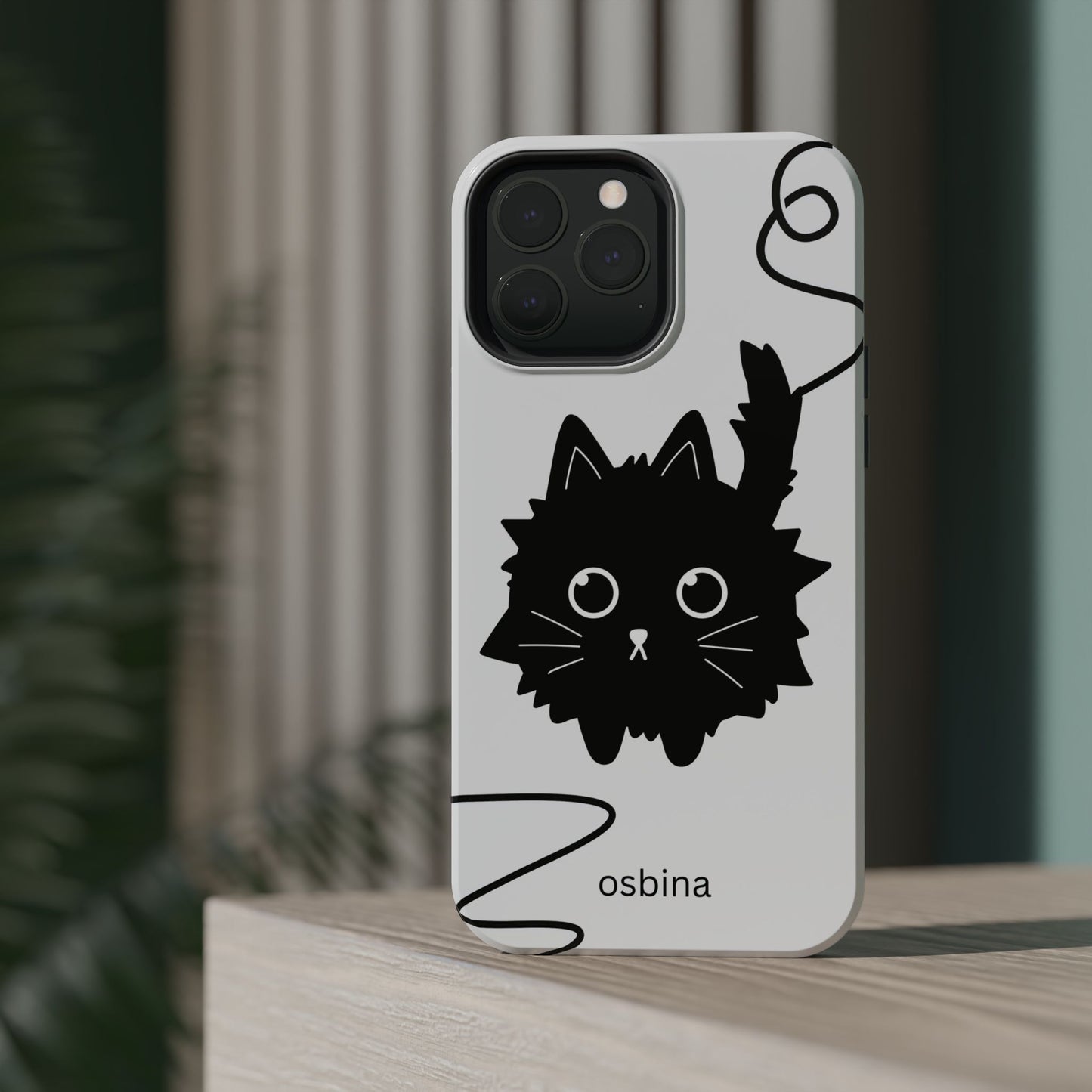 osbina | MagSafe compatible for iPhone | Midnight Couture Cat Phone Case | Season Collective Collection