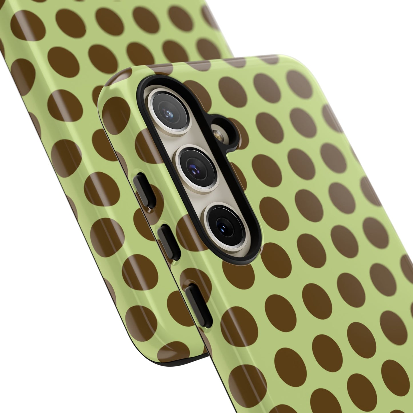 osbina | Chartreuse Cocoa Dots Phone Case | Color Edit Collection