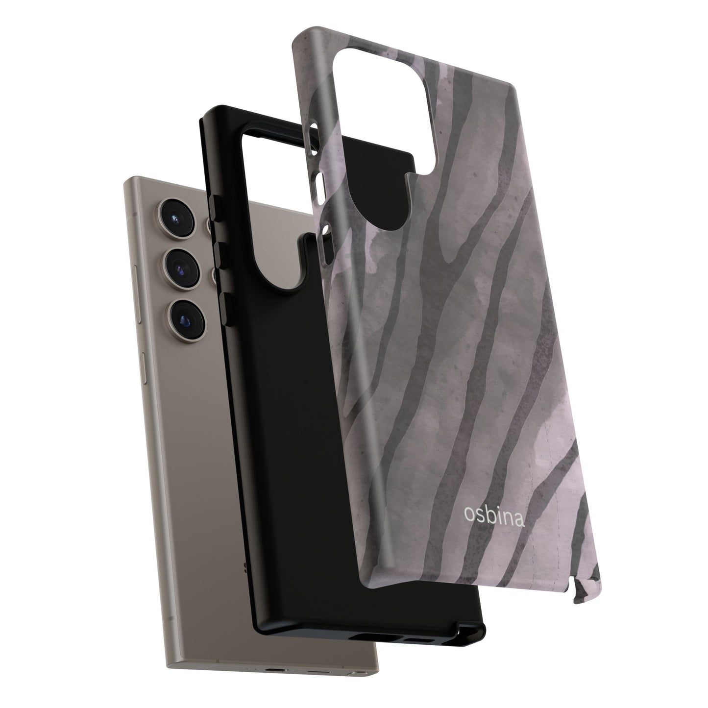osbina | Stripes on Point — The Muted Gray + Black Tiger Case | The Season Collective