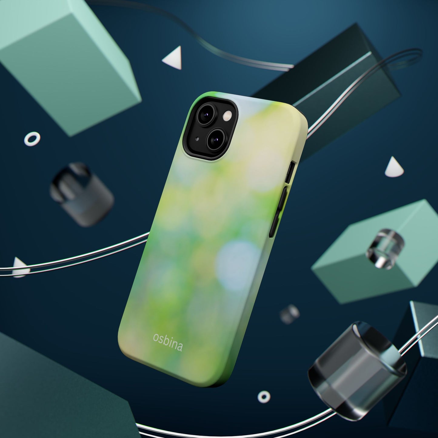 osbina | MagSafe compatible for iPhone | The Veridian Orbs Phone Case | Color Edit Collection